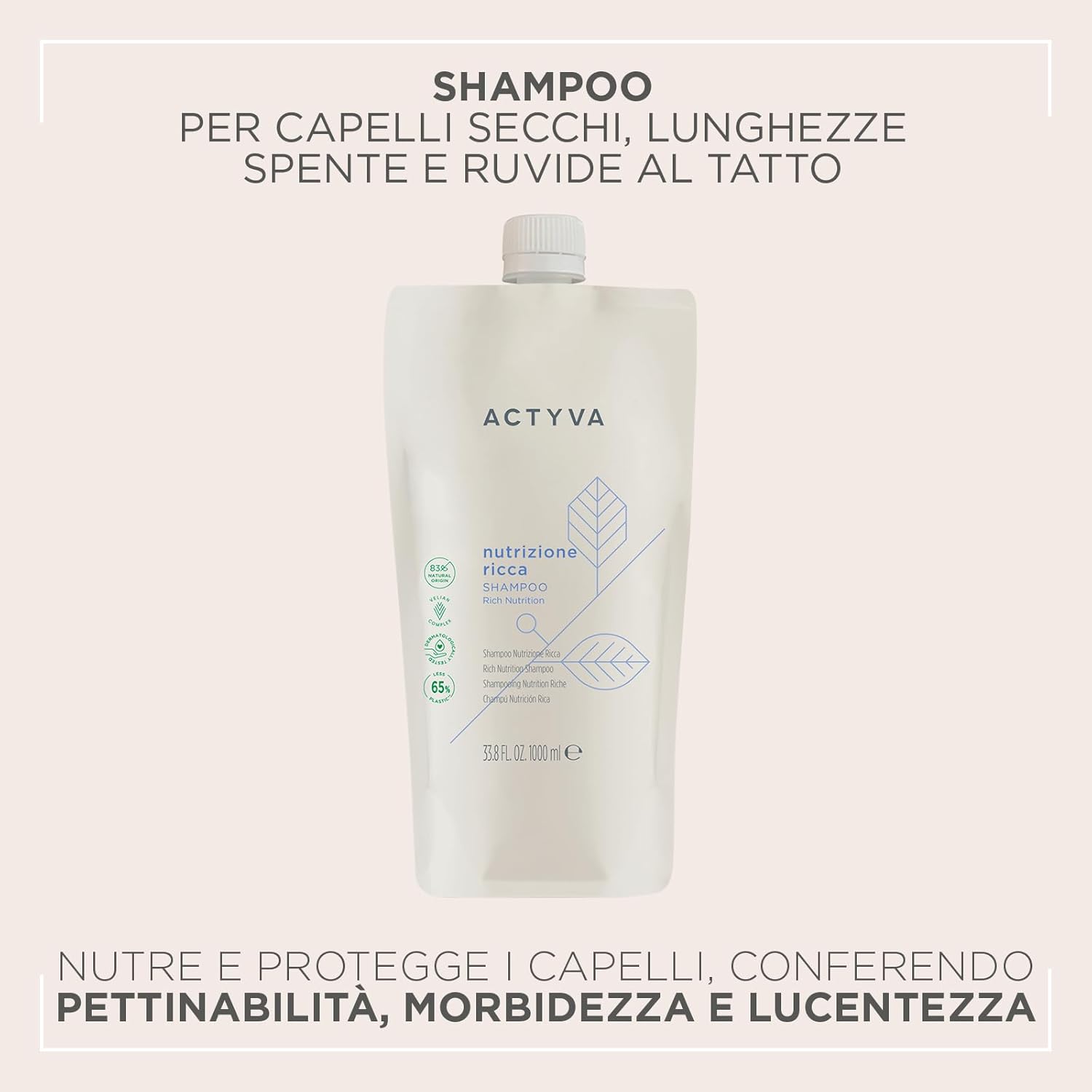 Actyva Nutrizione Ricca Shampoo - 1000 ml - immagine 2
