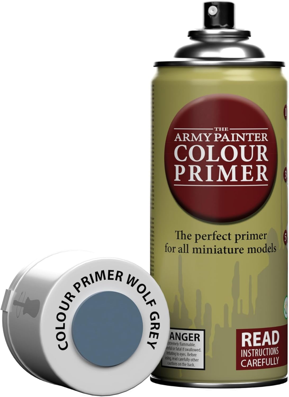 The Army Painter, Colour Primer Wolf Grey, 400 ml Vernice per Plastica Primer Grigio - Primer Modellismo per Miniature Fantasy, D&D e Warhammer