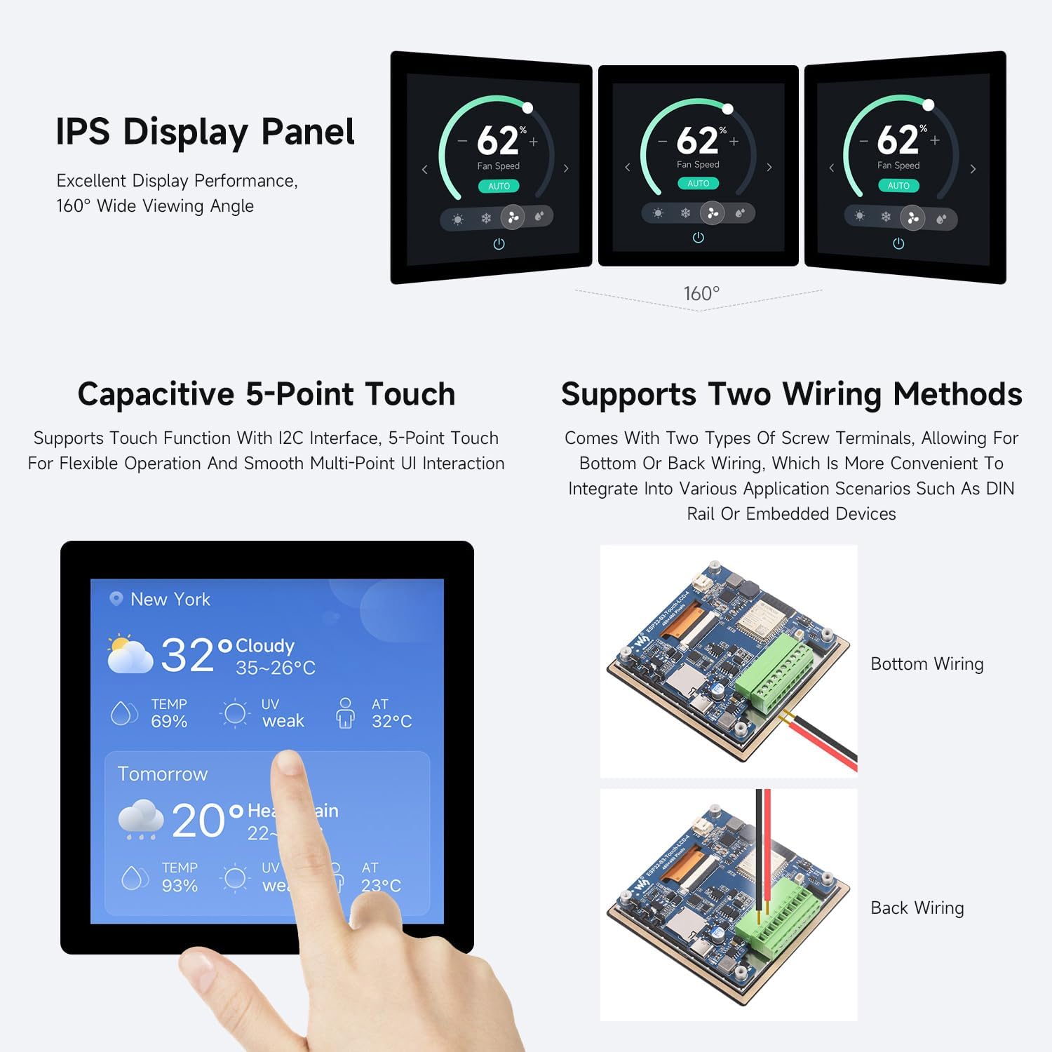 Waveshare ESP32-S3 4inch Touch Display Development Board - immagine 5