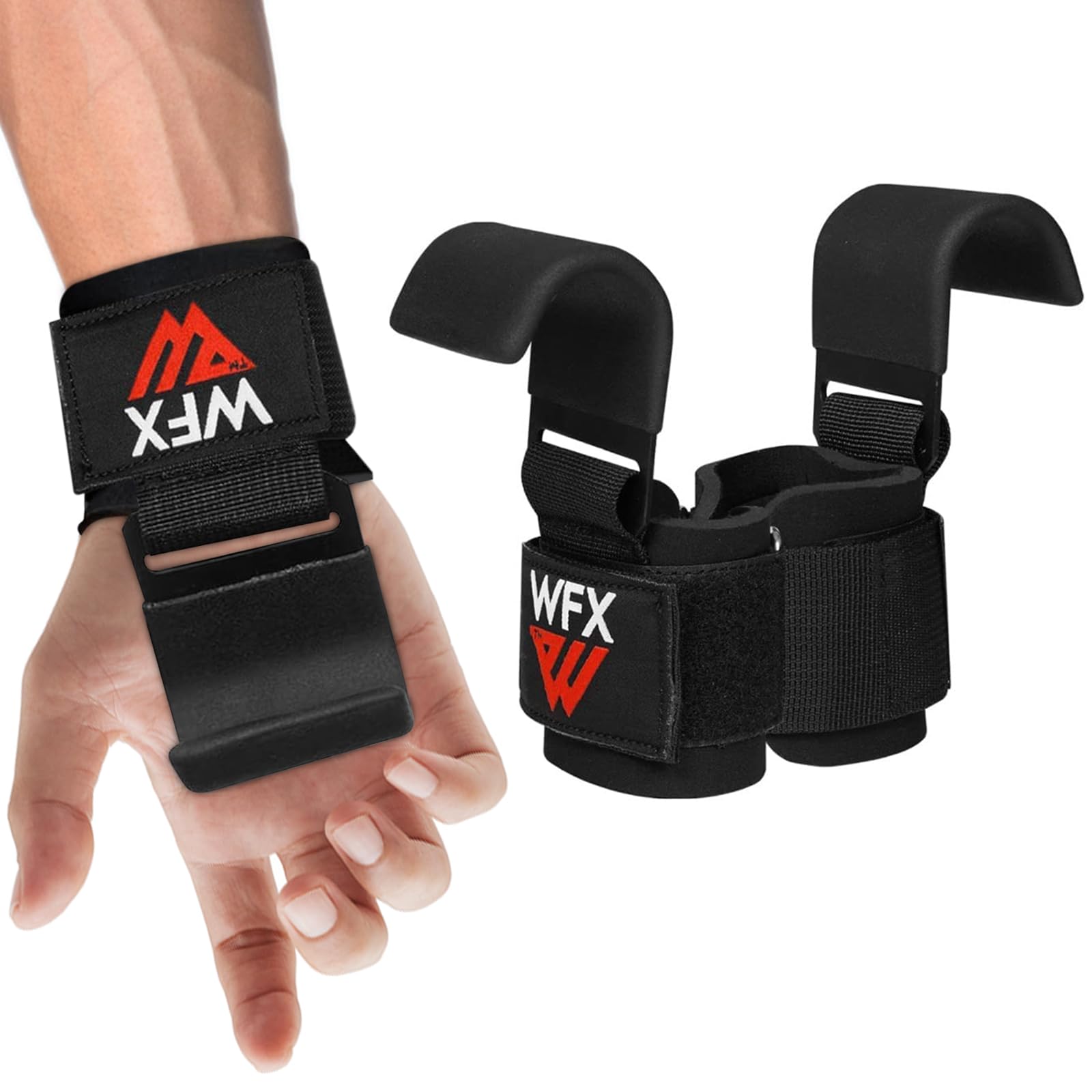 Ganci per Sollevamento Pesi con Imbottitura Polso