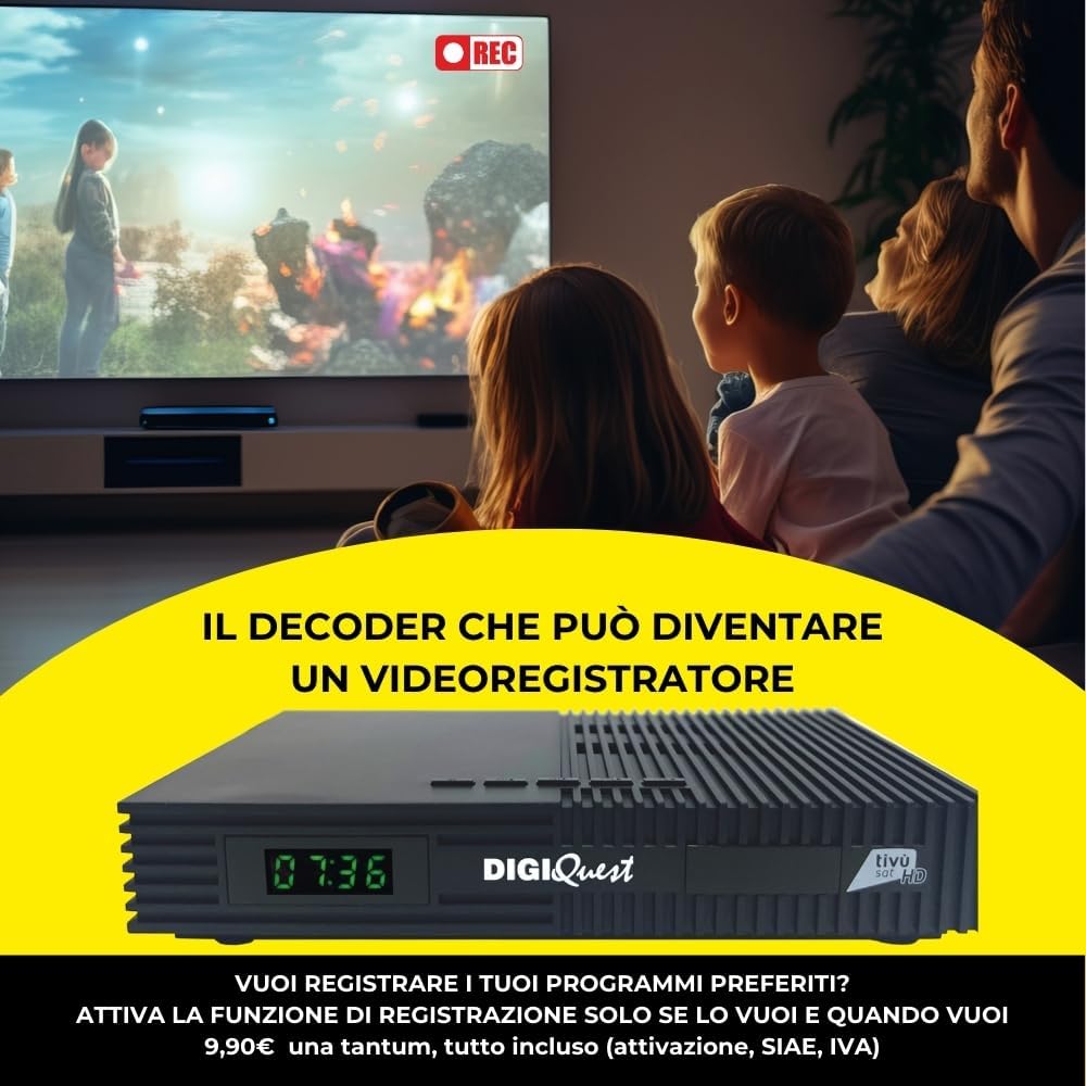 Digiquest Decoder Tivùsat Ti9 DVB-S2 - immagine 7
