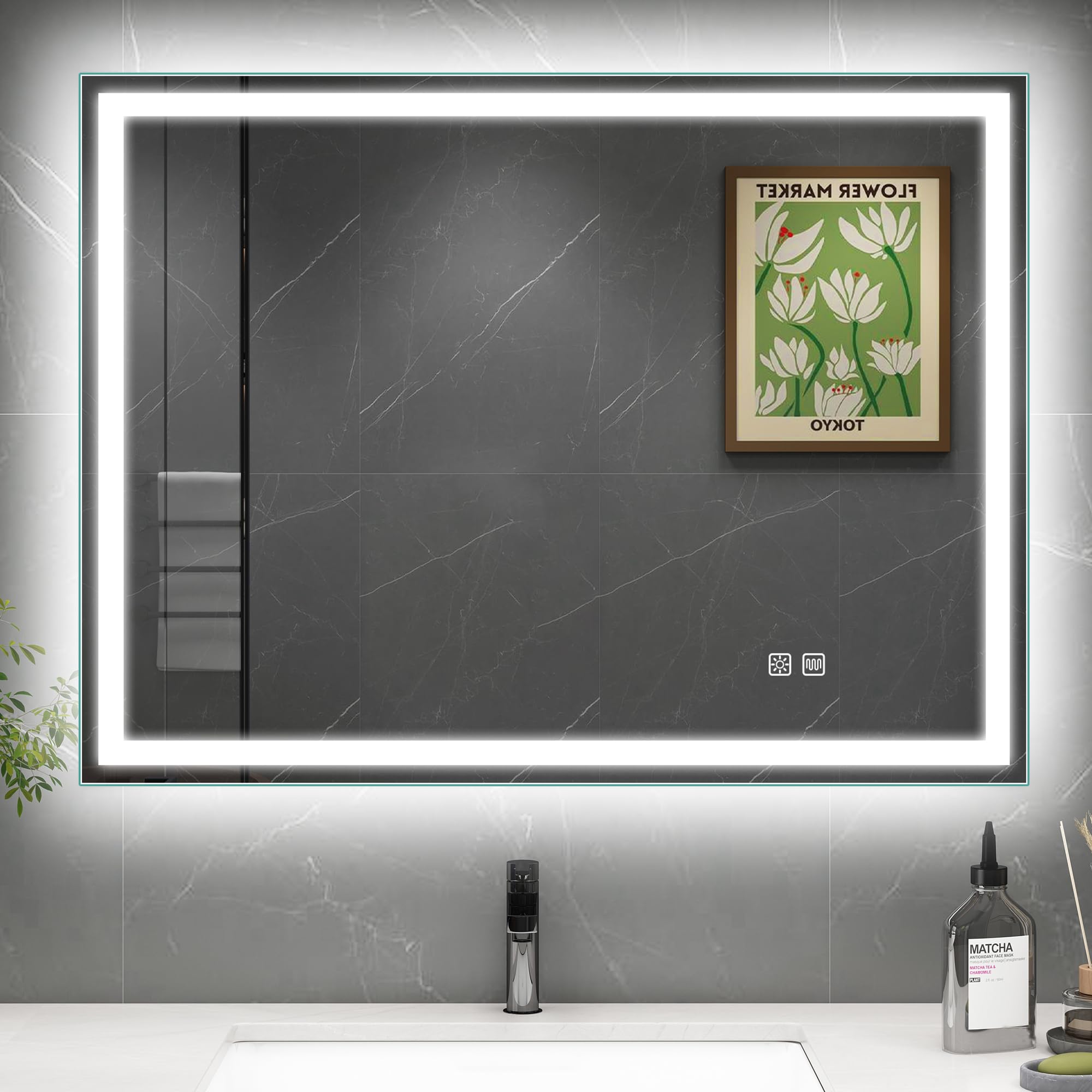 S'bagno Specchio Bagno LED 800x600mm Anti-Fog