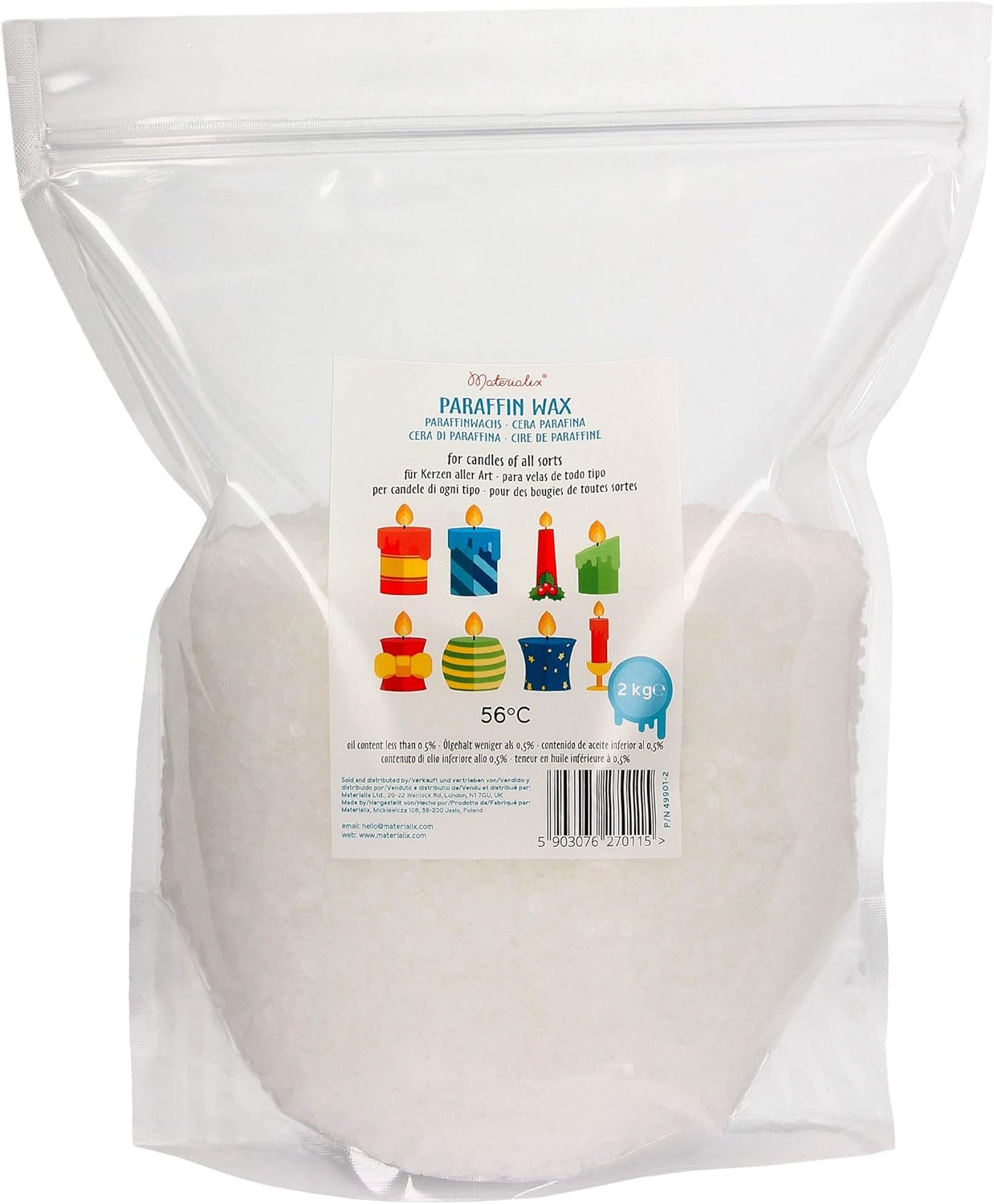 Cera di Paraffina per Candele - 2kg - immagine 1