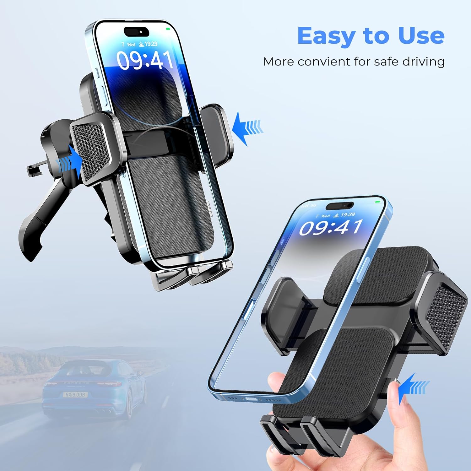 Brencco Porta Cellulare Auto con Gancio Super Stabile - immagine 2