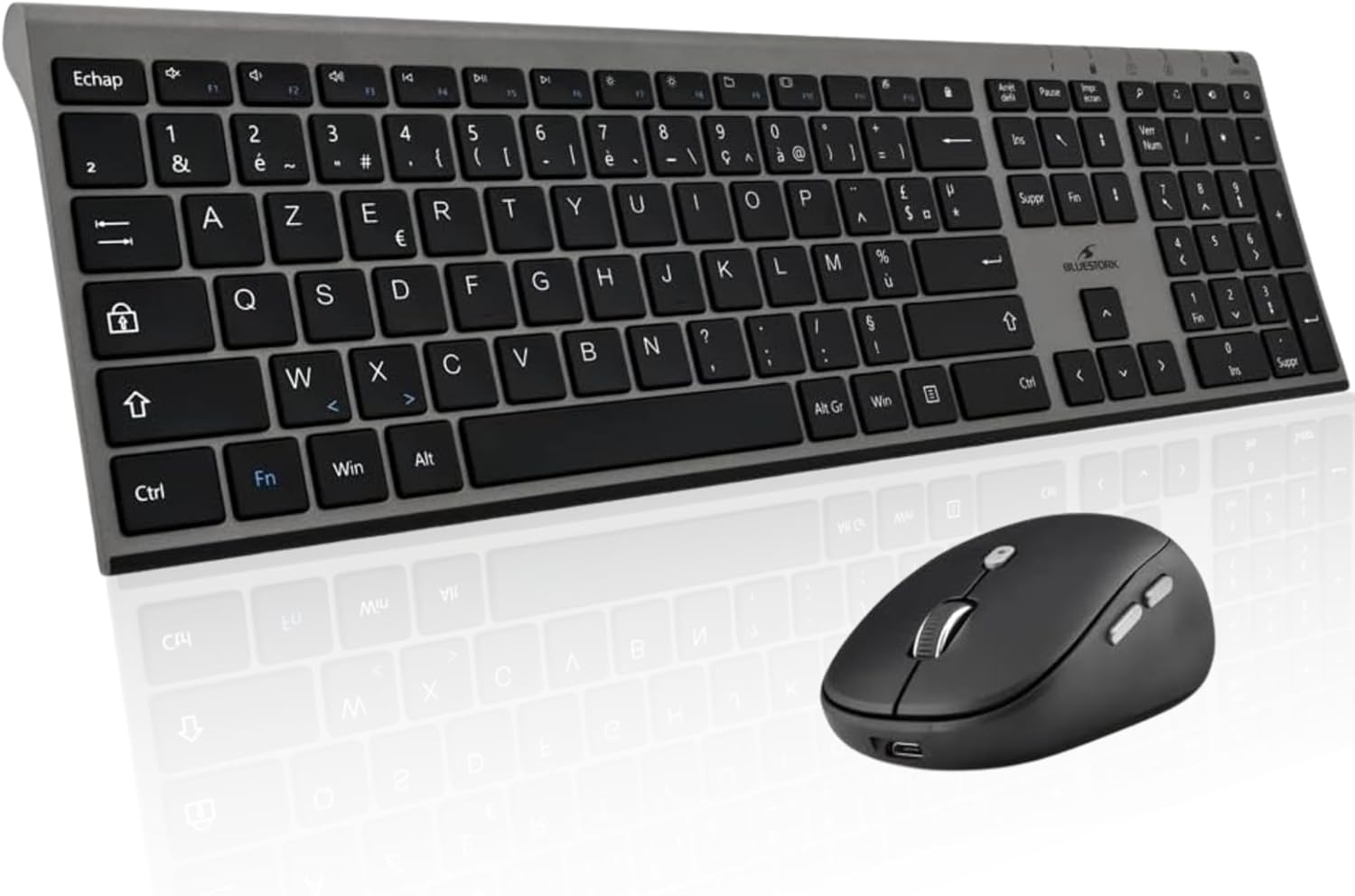 BlueElement Set Tastiera e Mouse Wireless AZERTY FR - immagine 1
