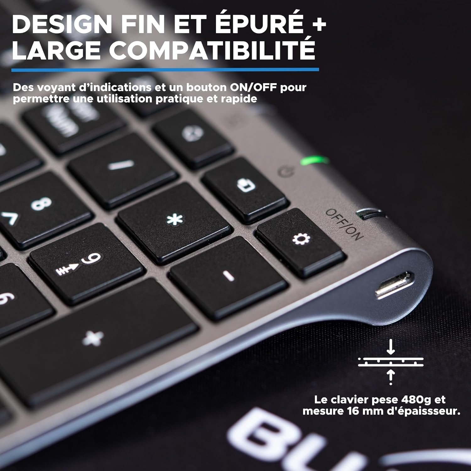 BlueElement Set Tastiera e Mouse Wireless AZERTY FR - immagine 6