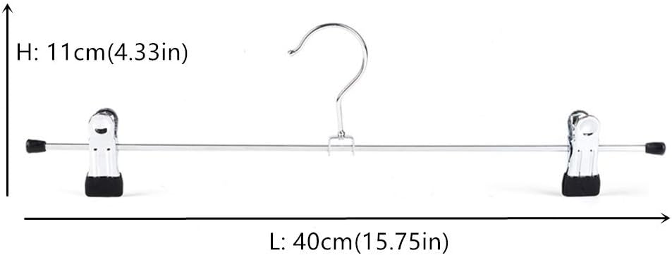 Amber Home 20 Pezzi Grucce Metalliche 40cm Cromo - immagine 2