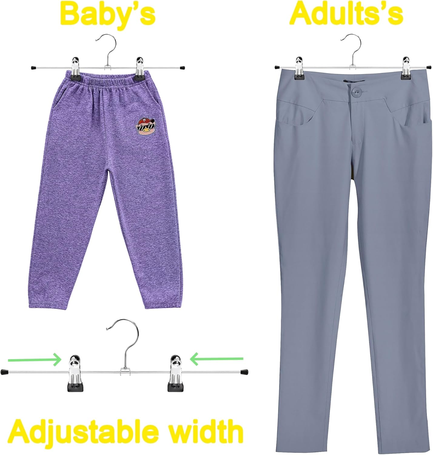 Amber Home 20 Pezzi Grucce Metalliche 40cm Cromo - immagine 4