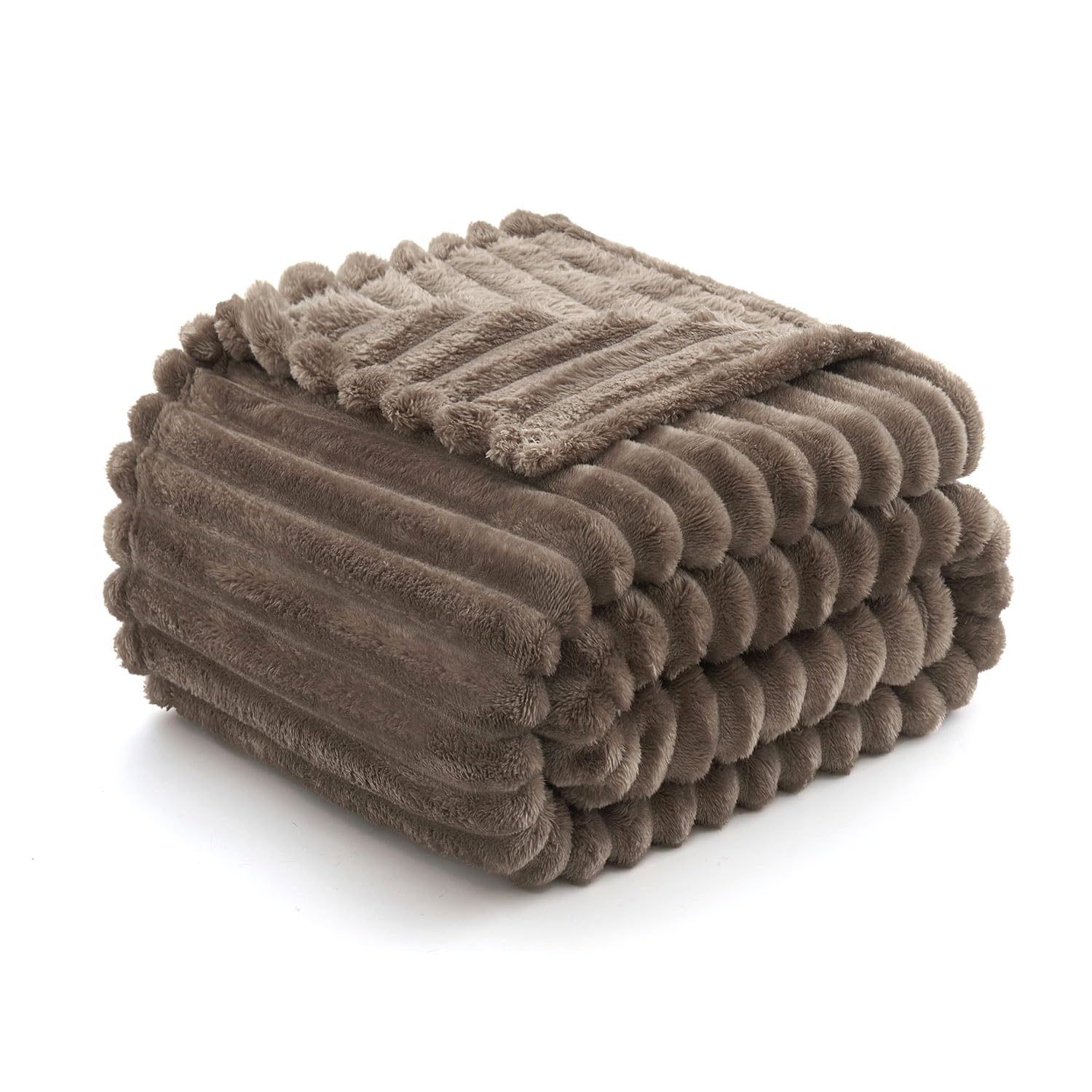 MIULEE Coperta Pile Matrimoniale Plaid per Divano in Velluto Coperta Singolo e Matrimoniale Letto Coperta Pile Morbida Decorazioni Casa Poltrona Tinta Unita Elegante 150x200 CM Marrone