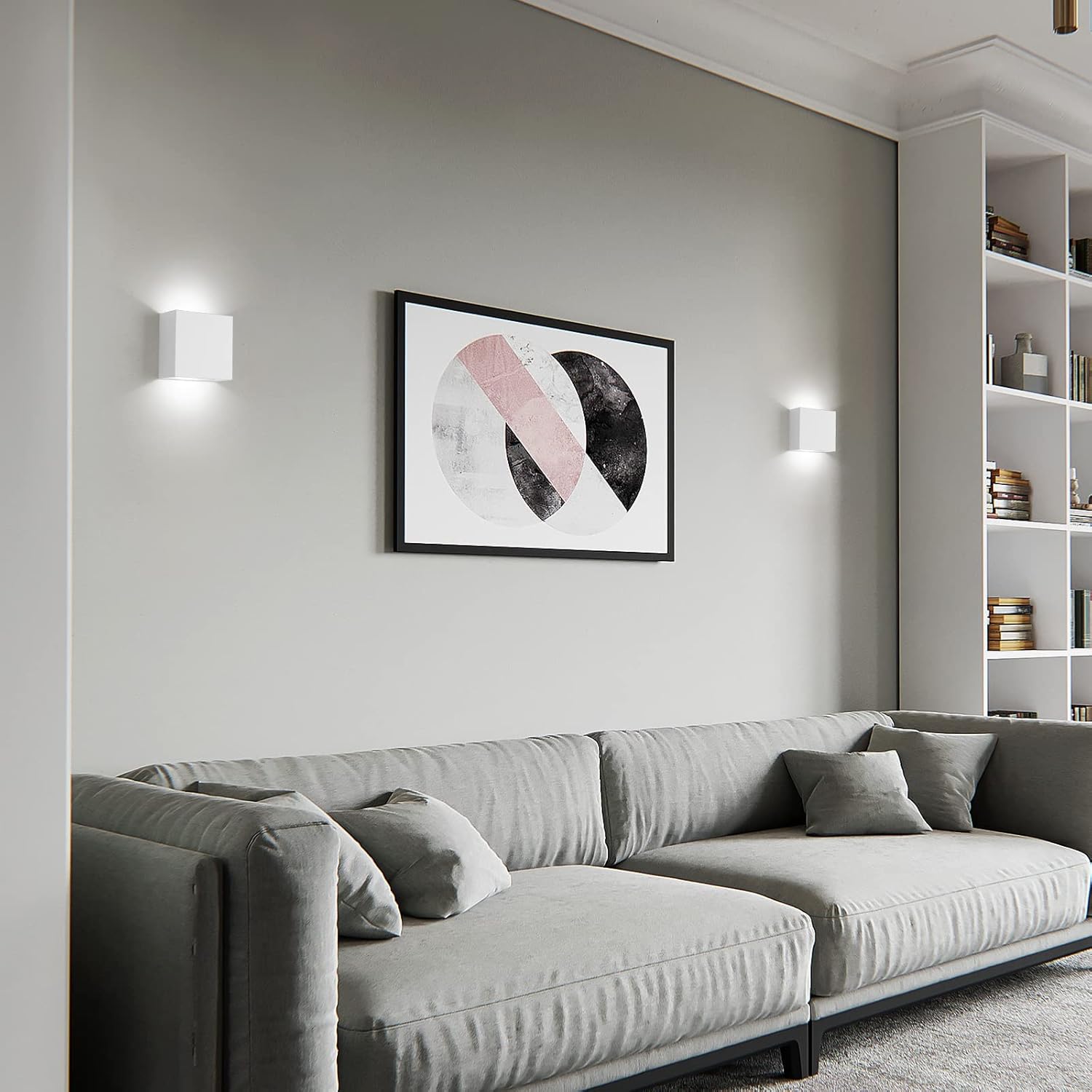 Fupe Applique LED da Parete Interno 12W, 2 Pezzi - immagine 2