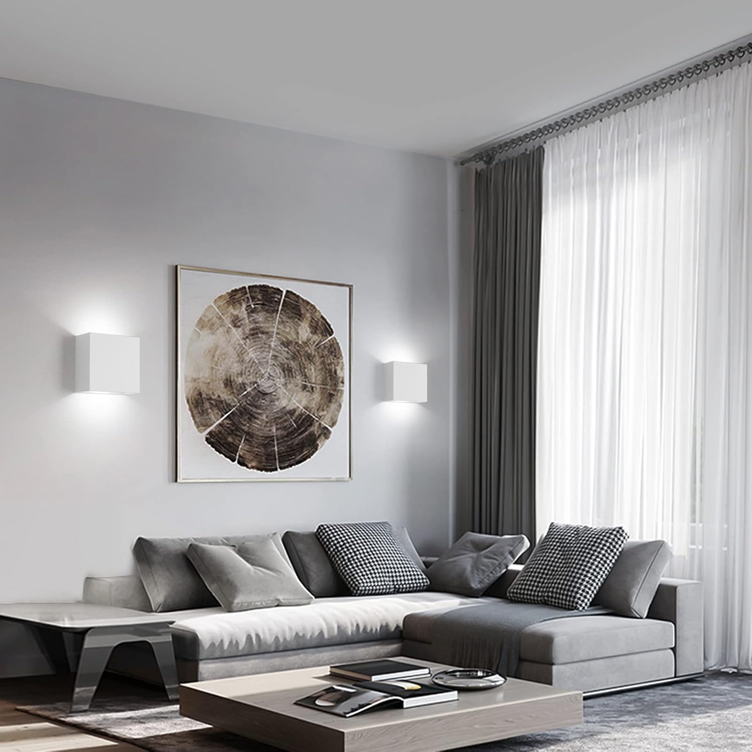 Fupe Applique LED da Parete Interno 12W, 2 Pezzi - immagine 7