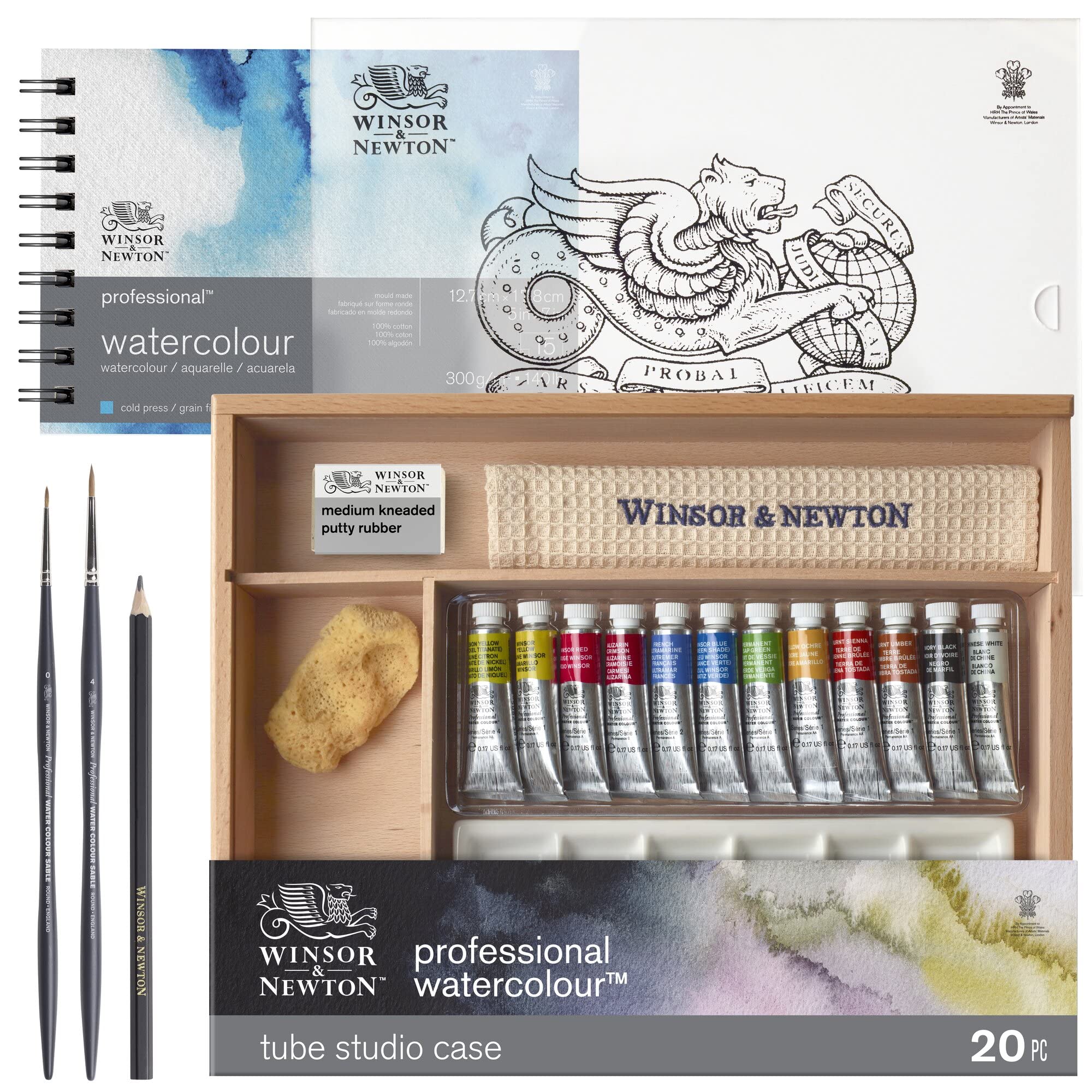 Winsor & Newton 0190815 Professional - Colori ad acquerello, multicolore, 12 colori