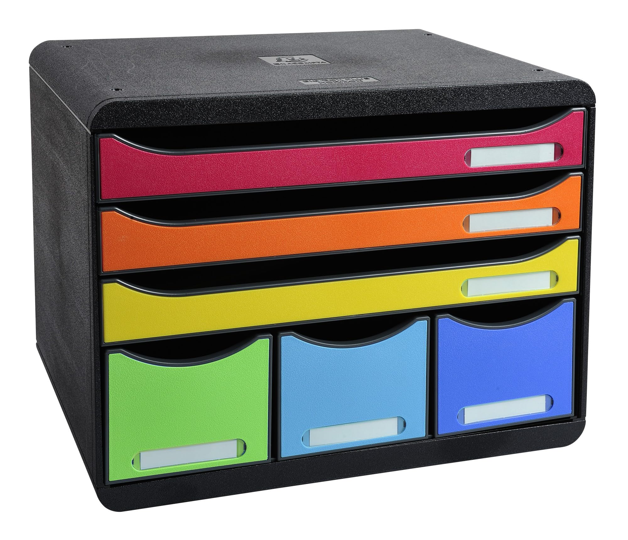 Exacompta 306798D Cassettiere, Nero/Arlecchino, 27 x 35,50 x 27,10