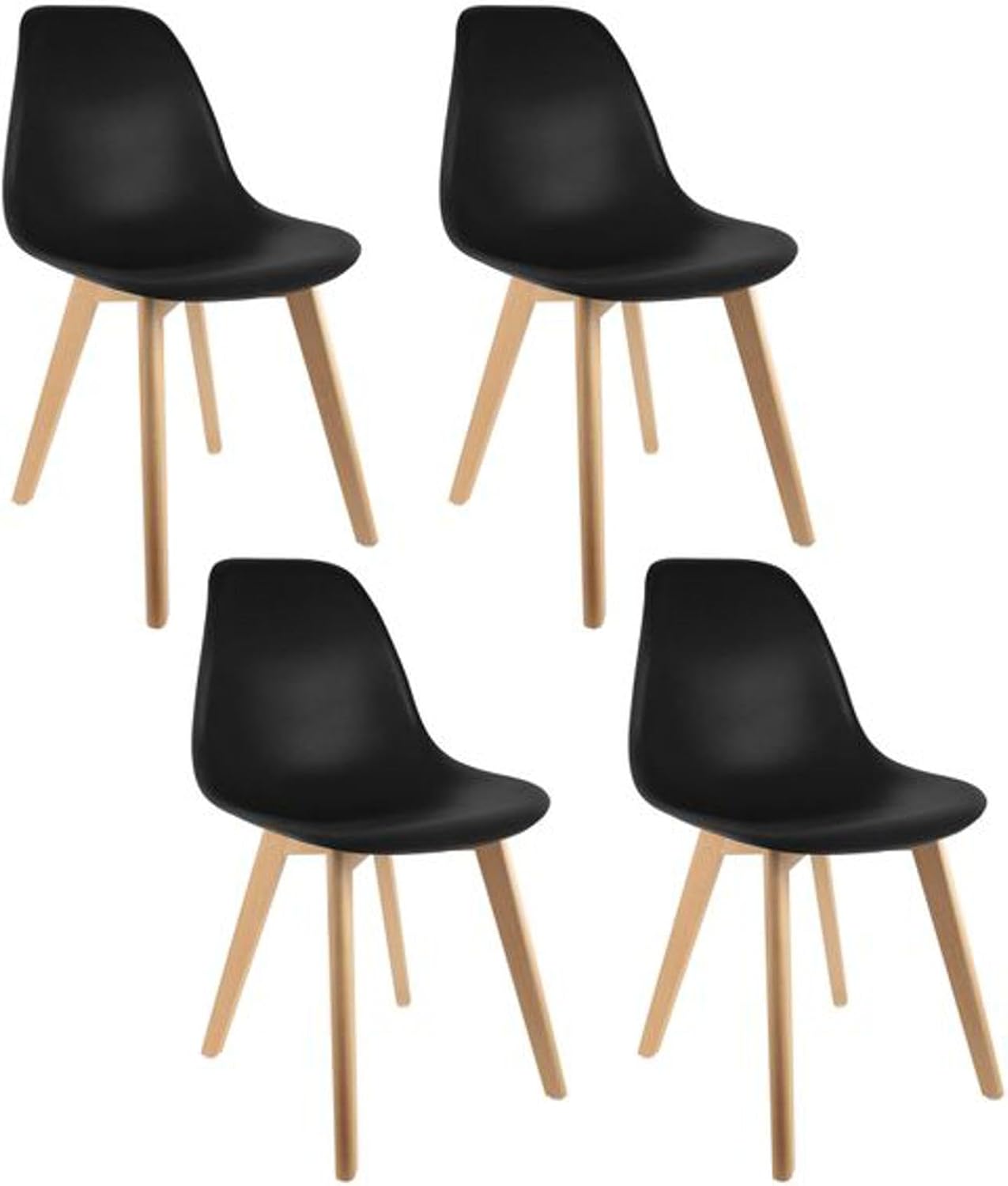 Home Deco Factory Sedia Scandinava Nera