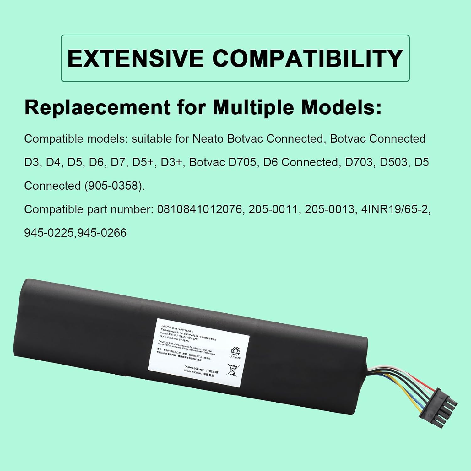 Glaxcidy Batteria per Neato Botvac D3-D7 Robot Aspirapolvere - immagine 3
