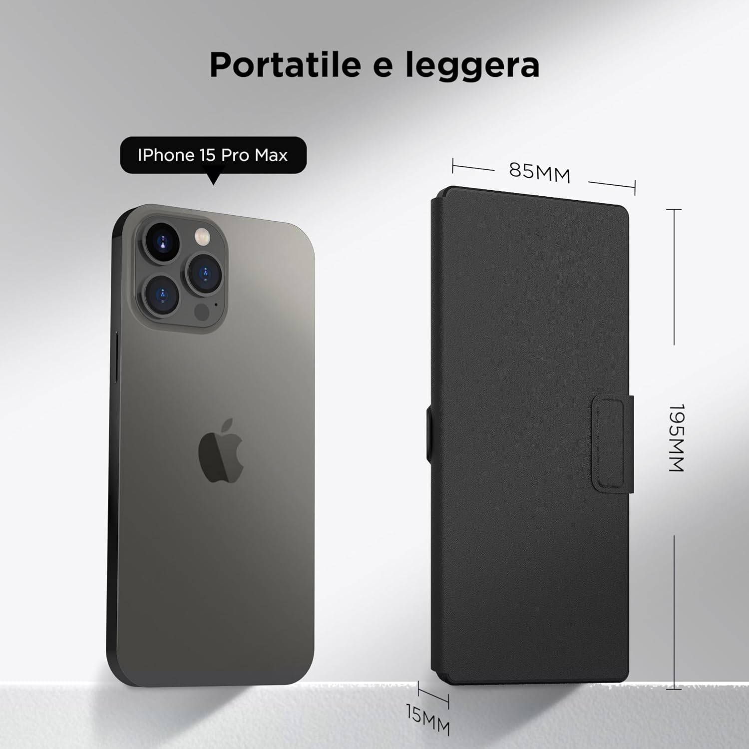 Cacoe Tastiera Bluetooth Pieghevole - Nero - immagine 3