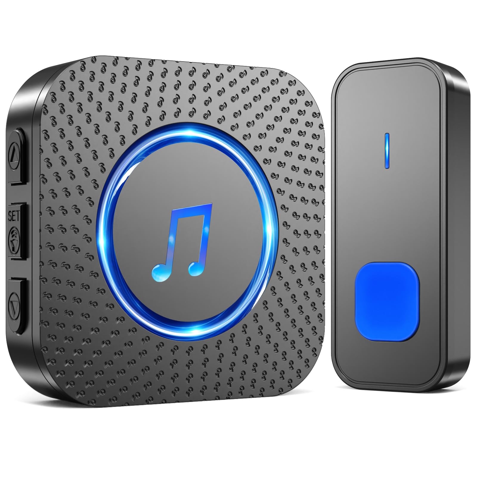 SURFOU Campanello Senza Fili da Esterno 400m, Nero