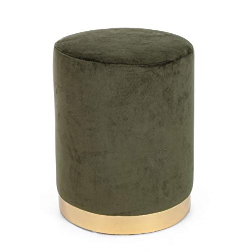 KONTE.DESIGN Pouf LUCILLA, tessuto effetto velluto Forest