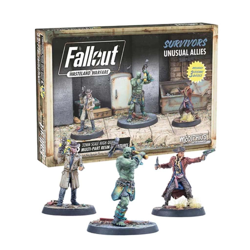 Modiphius Entertainment | Fallout Wasteland Warfare | Survivors: Unusual Allies | Miniatures | Unpainted