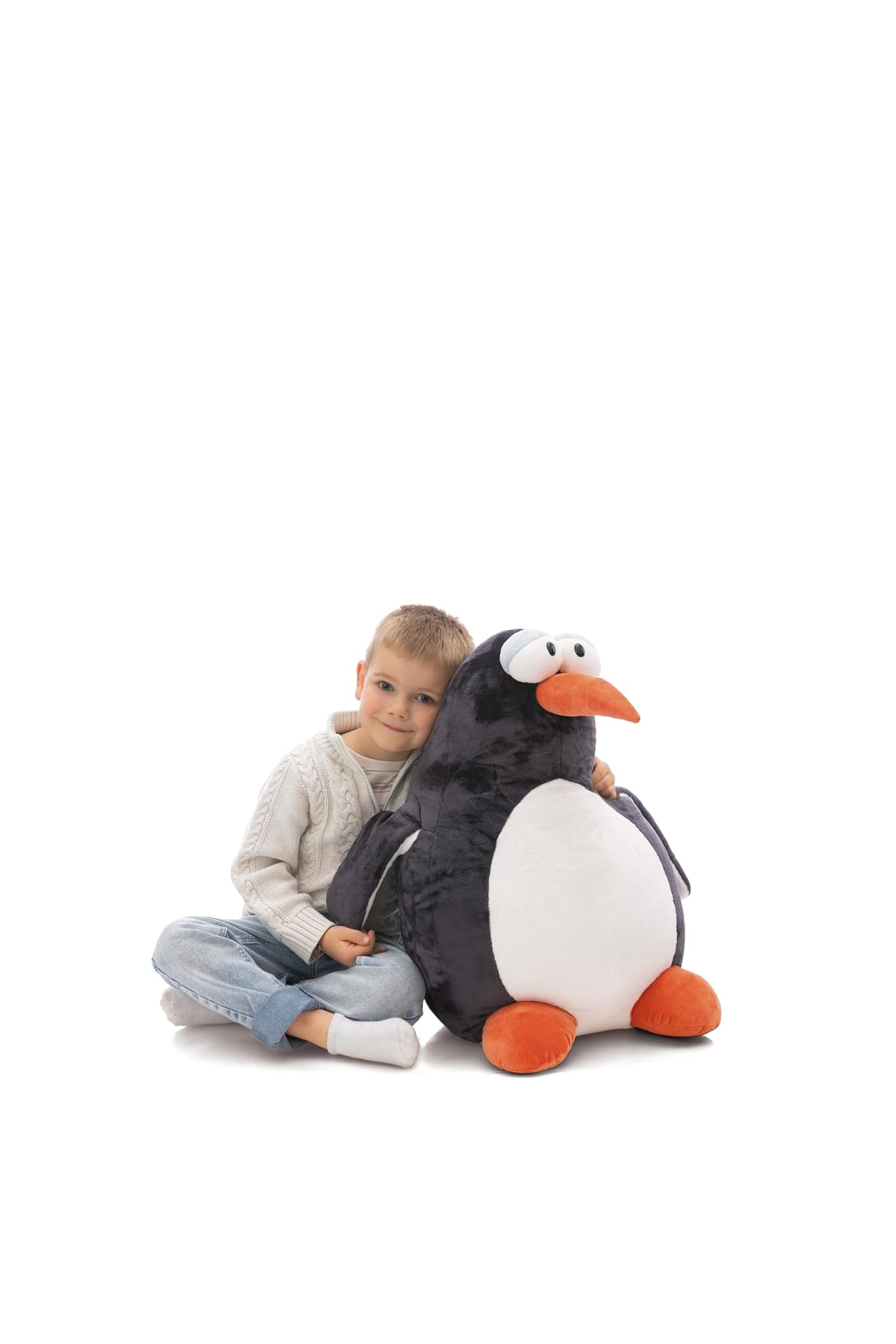 NICI Jorge Thunder Pinguino di Peluche 60 cm, Grigio