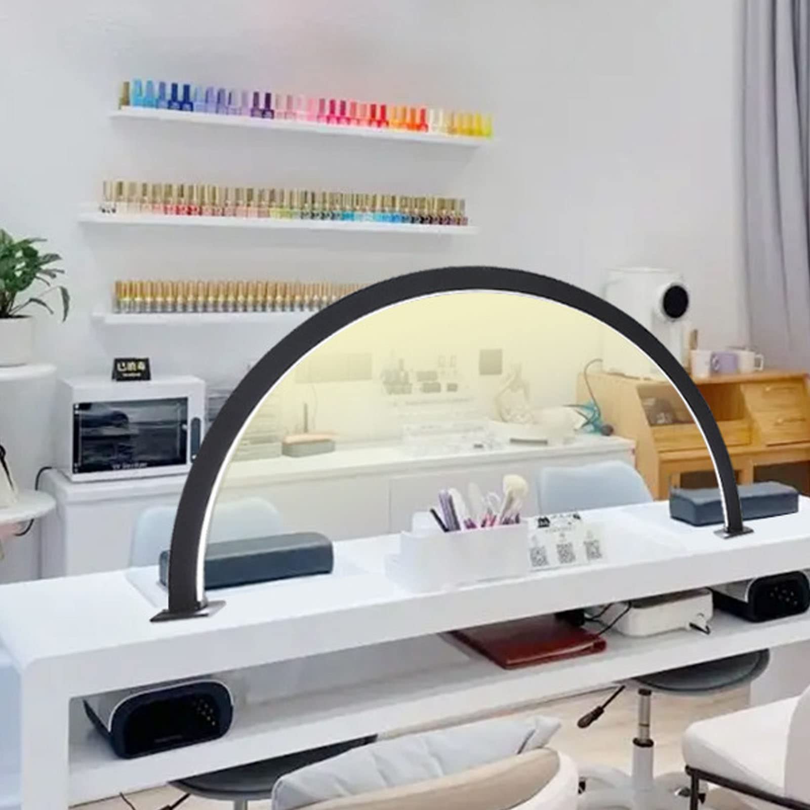 Oxfuzz Lampada da Terra Mezzaluna LED 30W, Black2