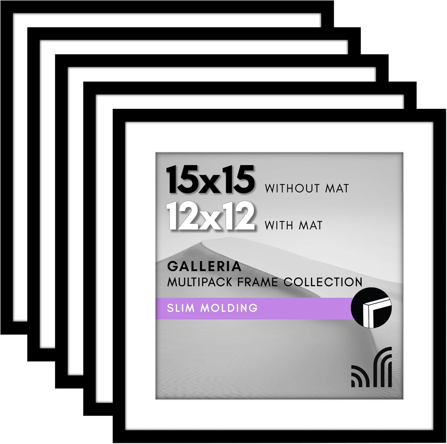 Americanflat Set Cornici Nere 15x15 cm - immagine 1