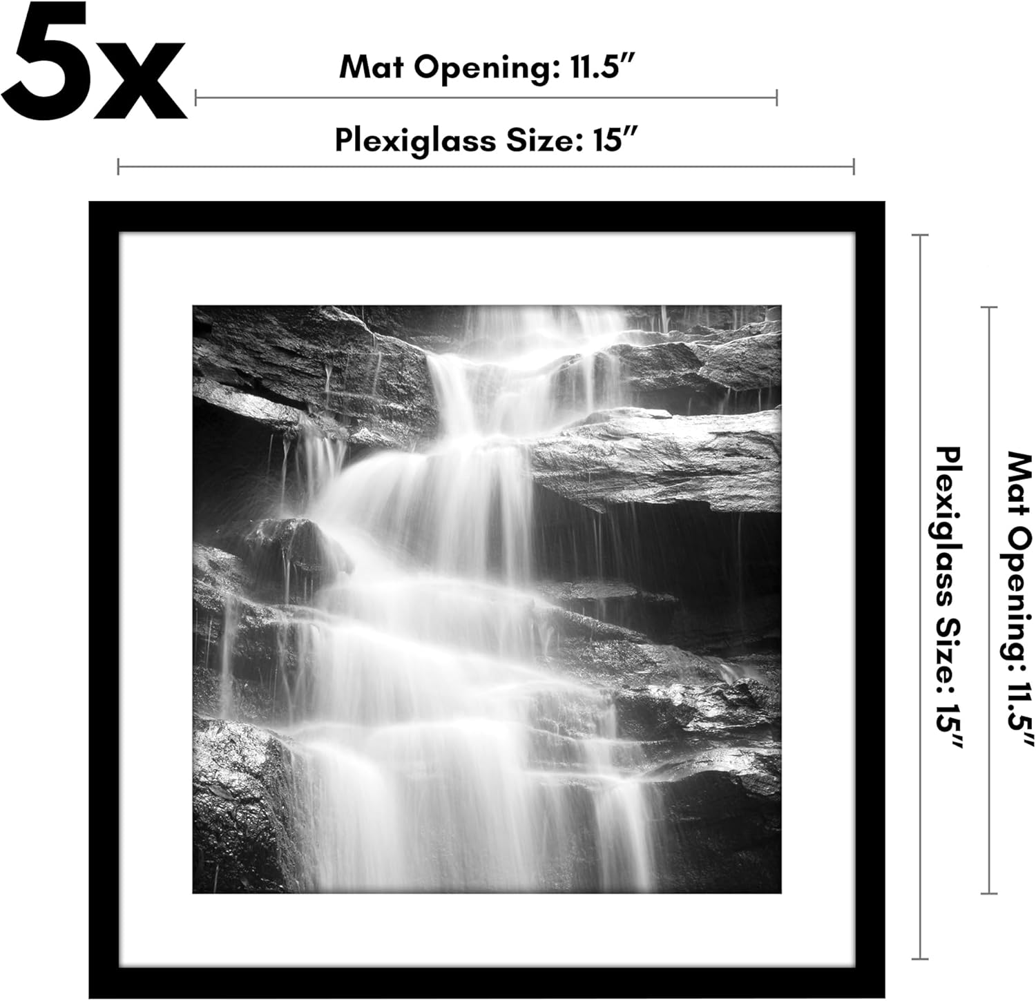 Americanflat Set Cornici Nere 15x15 cm - immagine 2