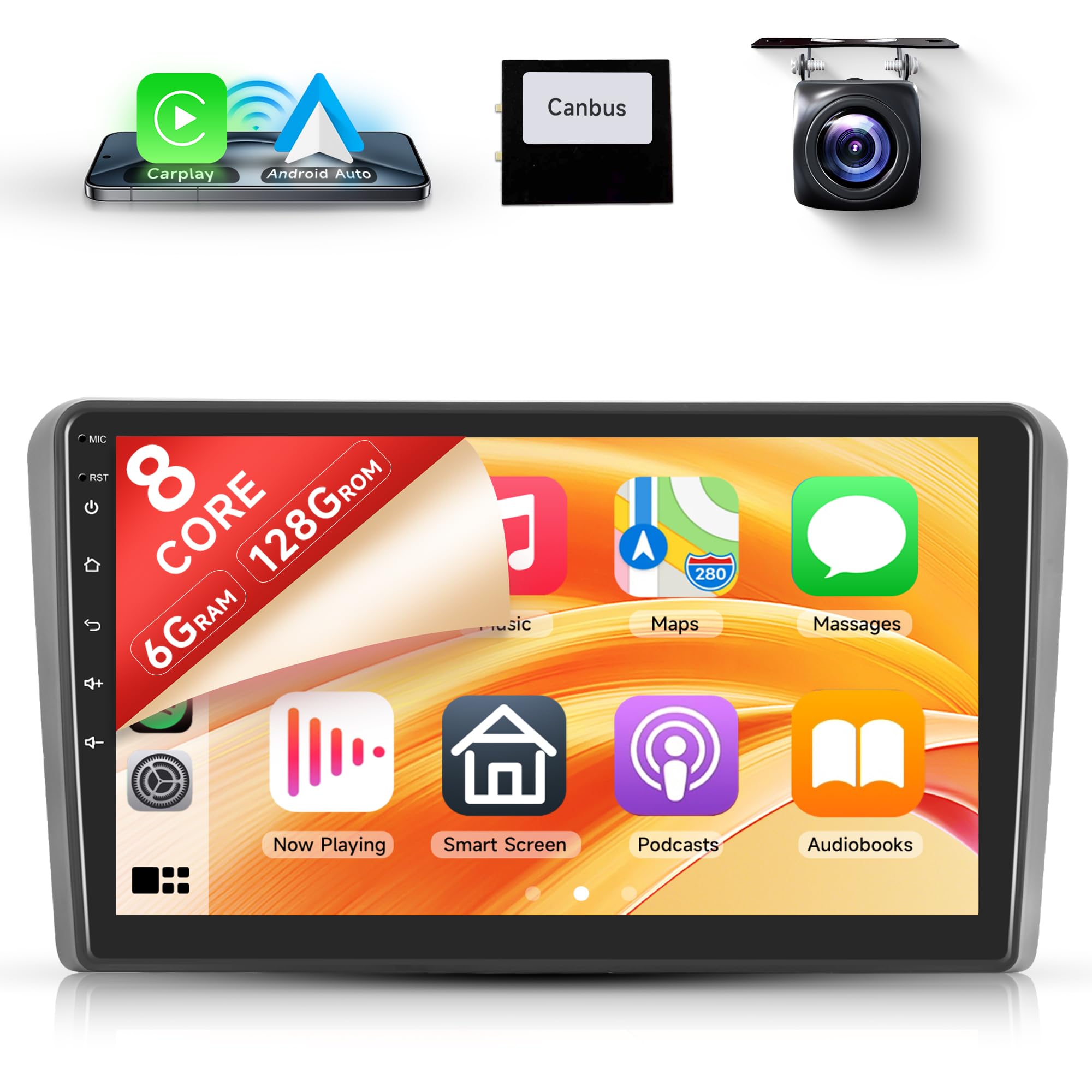 Autoradio Android 8 Core 9" per Audi A3 S3 RS3 8P
