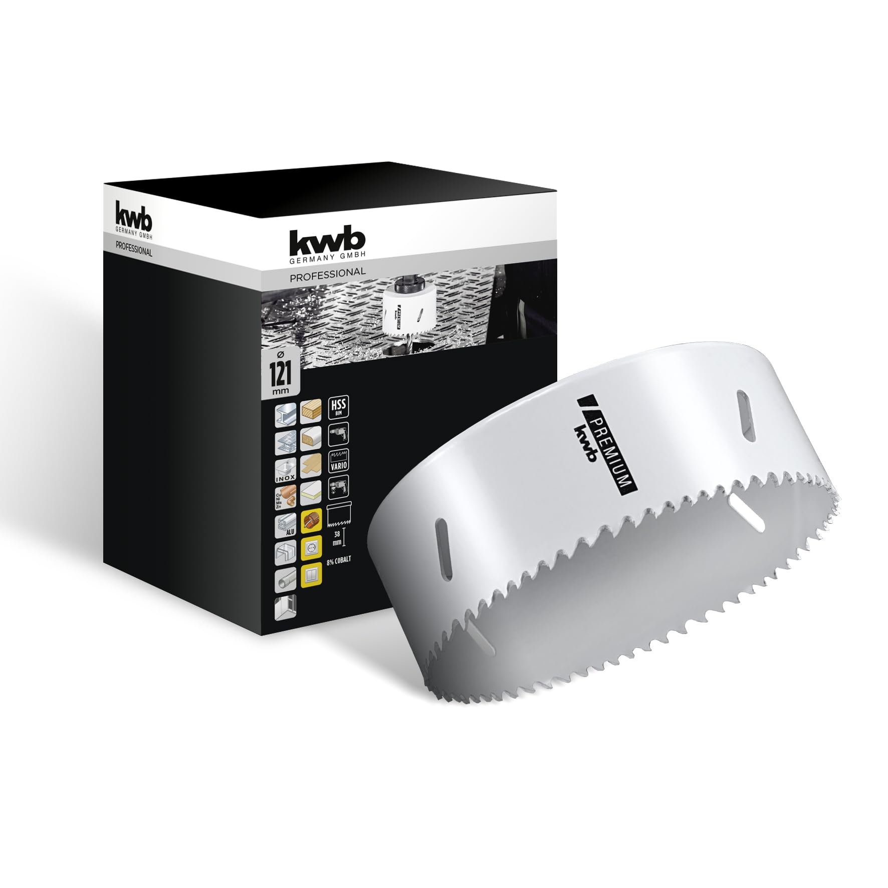 Kwb Ø 121 mm Hole Sega HSS-BI Metal