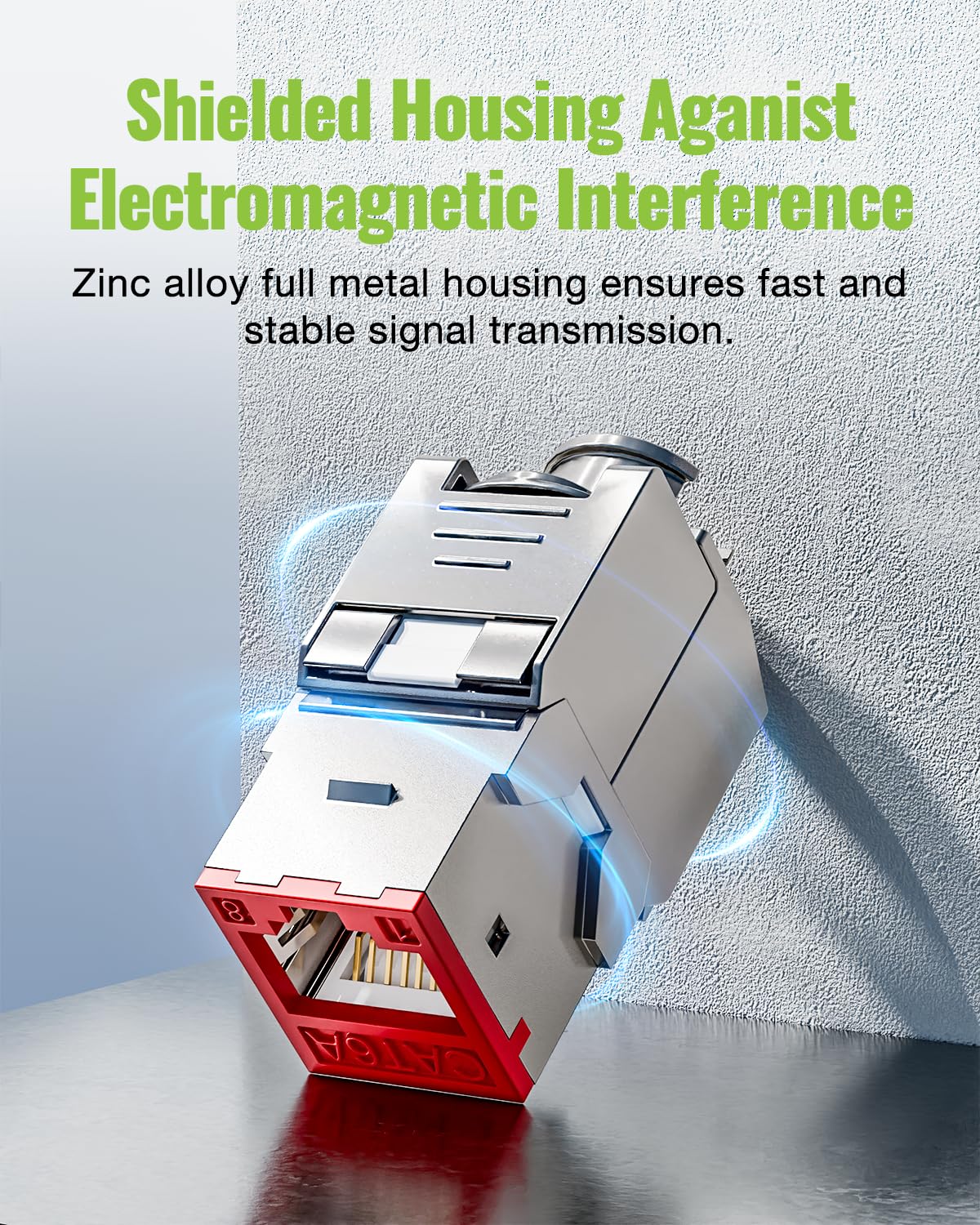 6 Pezzi RJ45 Keystone Jack Cat6a, 10 Gbps/500 Mhz, Modulo Keystone ...