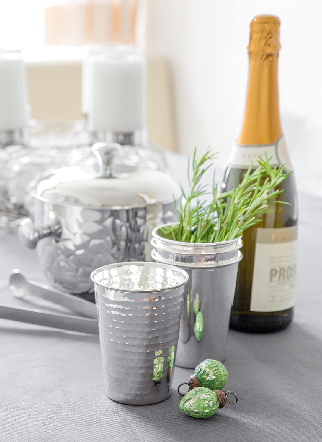 Edzard Set 4 Tazze da Bere Mido Placcate Argento - immagine 5