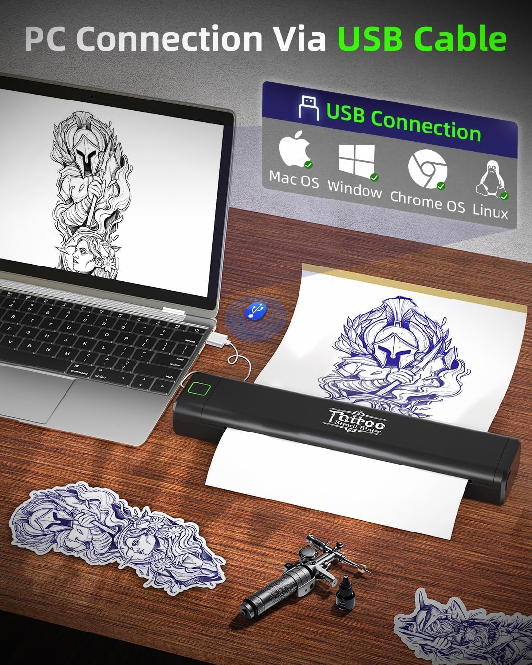 Stampante Tattoo Stencil P84 Bluetooth - immagine 4