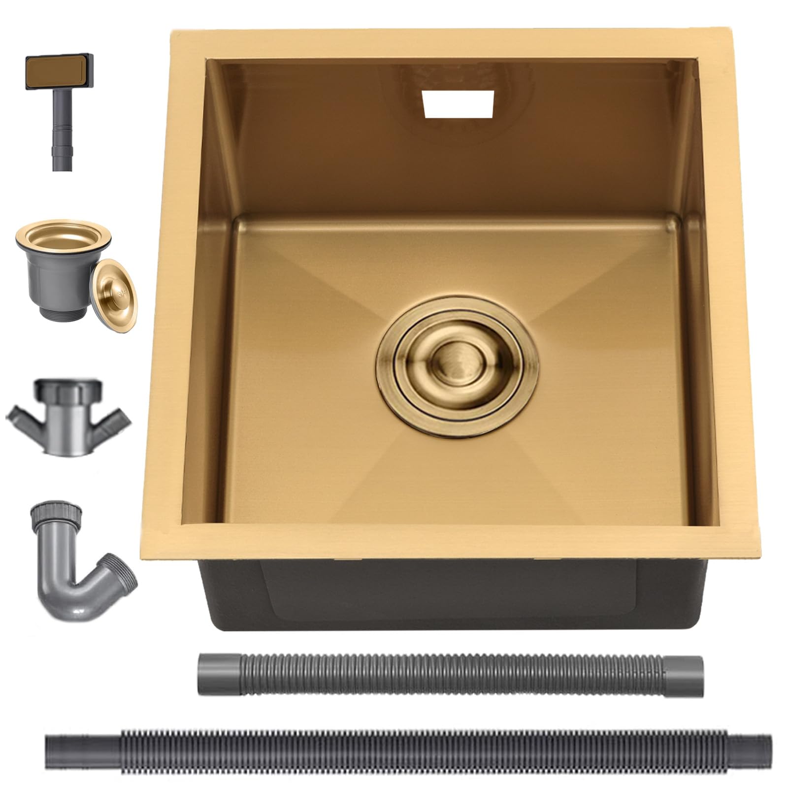 Boomhoze Lavello Cucina 45x45cm, Oro