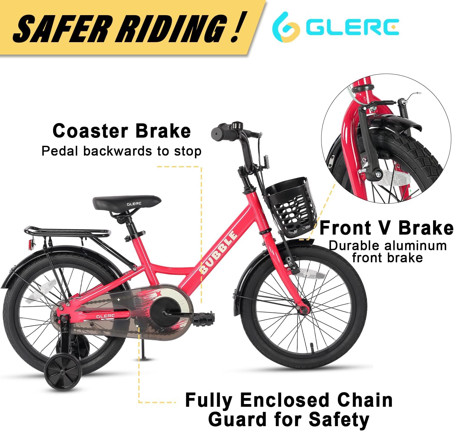 Glerc BUBBLE Bici per Bambini 12 14 16 Pollici - immagine 2