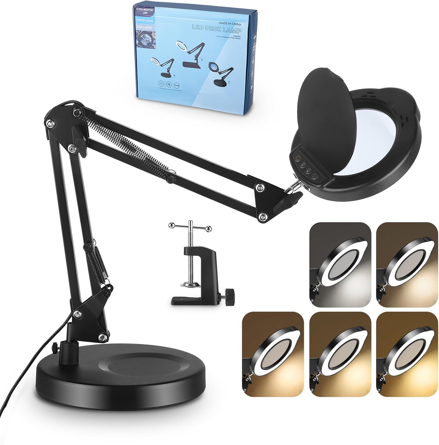 Lente LED con Luce e Supporto 15x Ingrandimento - immagine 1