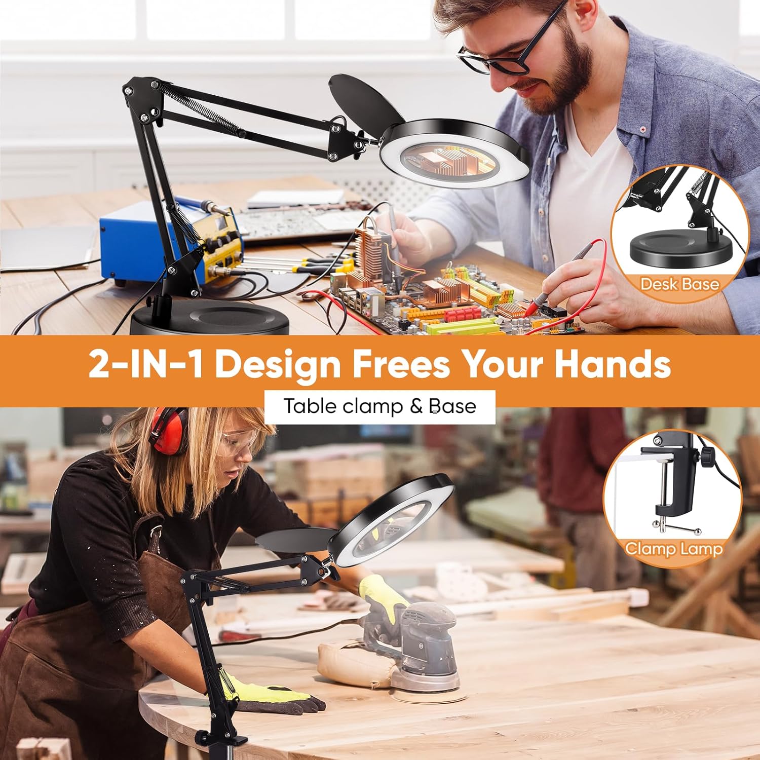 Lente LED con Luce e Supporto 15x Ingrandimento - immagine 3