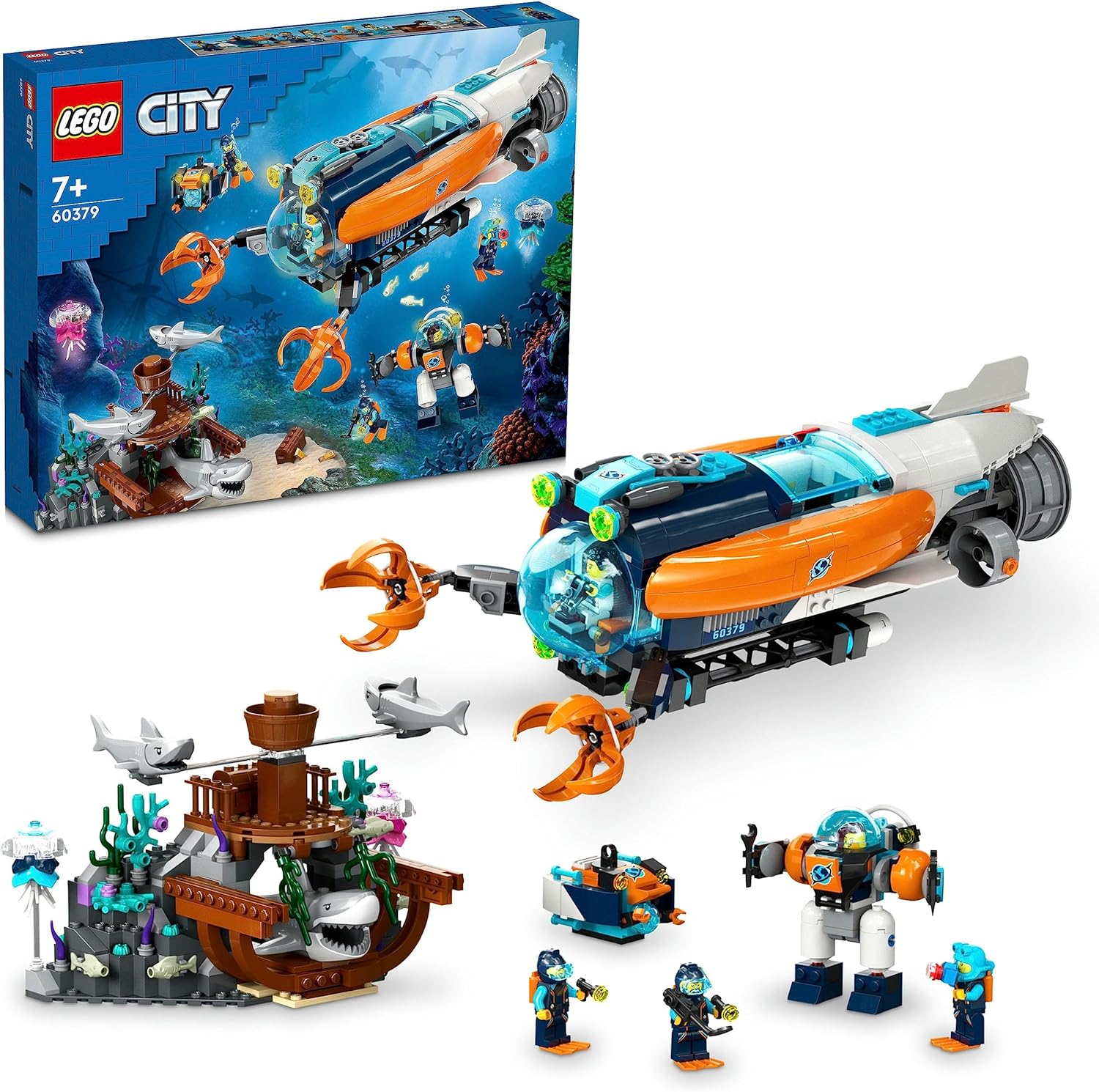 Lego City Esplorazione Sottomarino del Mare Profondo 60379 - immagine 1