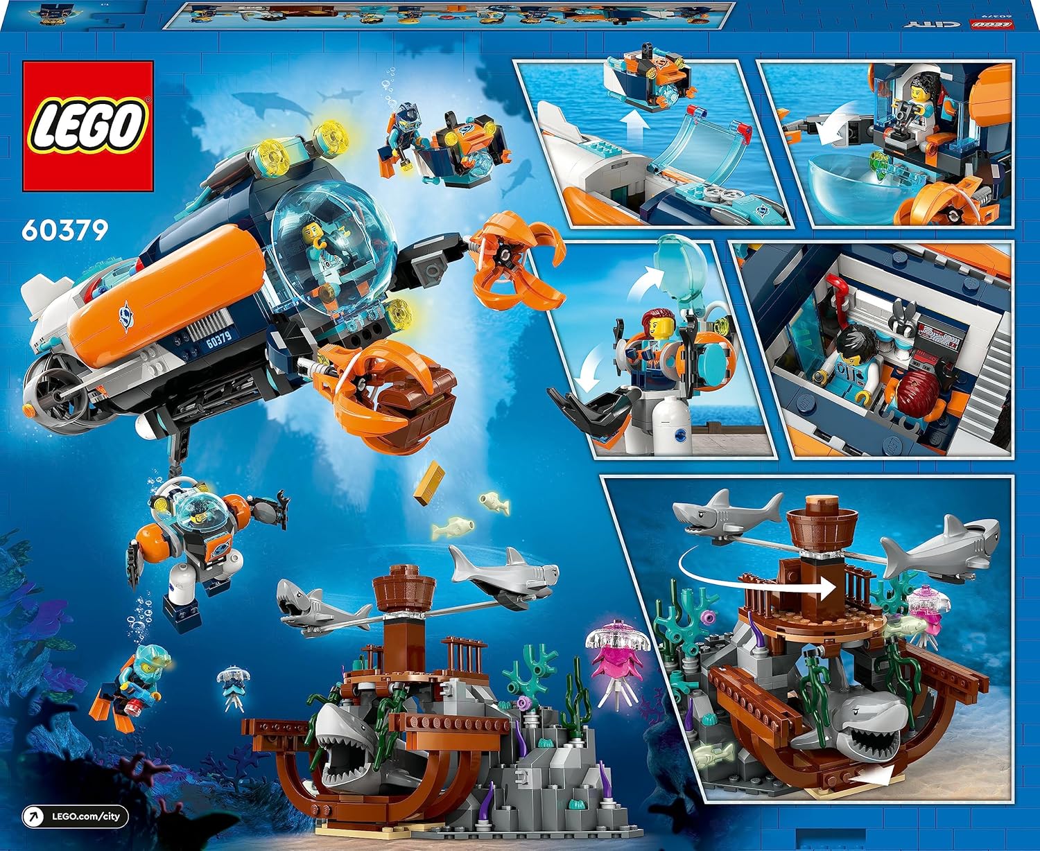 Lego City Esplorazione Sottomarino del Mare Profondo 60379 - immagine 4