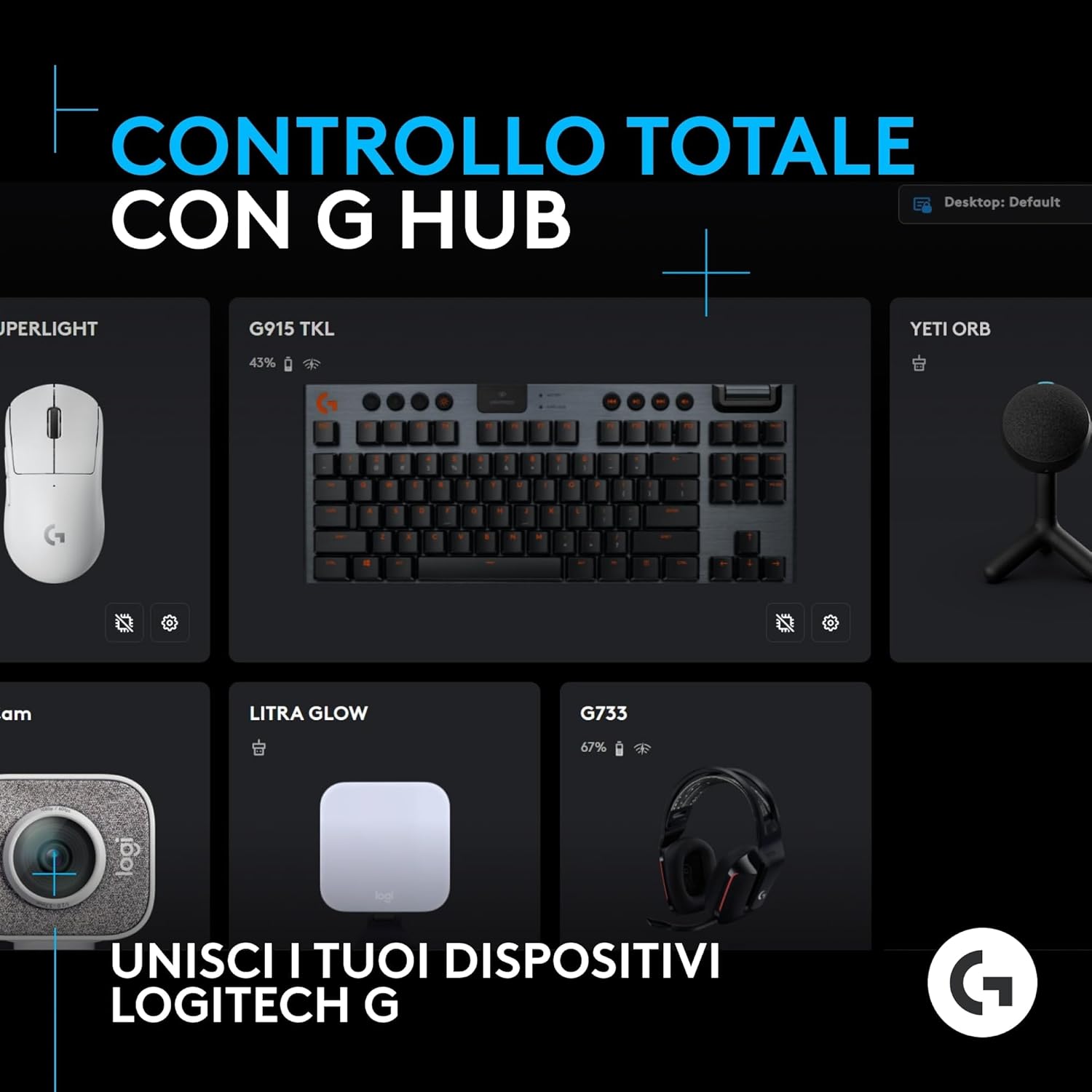 Logitech G Yeti Orb - Microfono a Condensatore RGB per Gaming, Nero - immagine 6