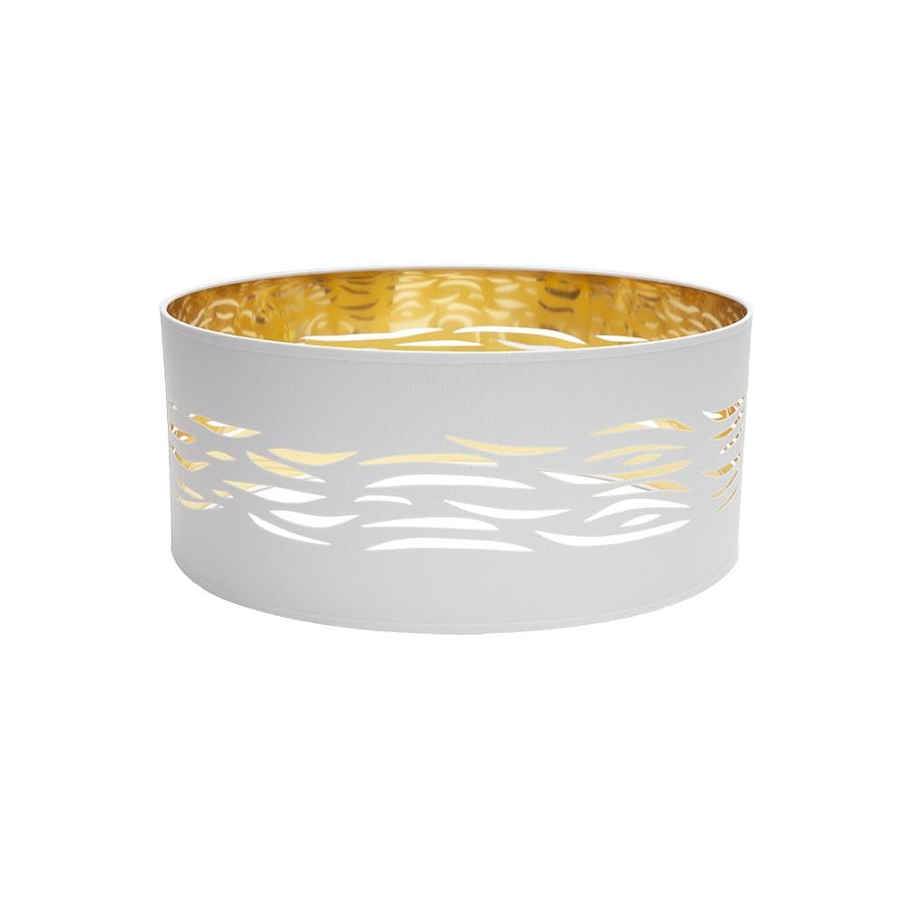 Paralume a Sospensione Bianco e Oro