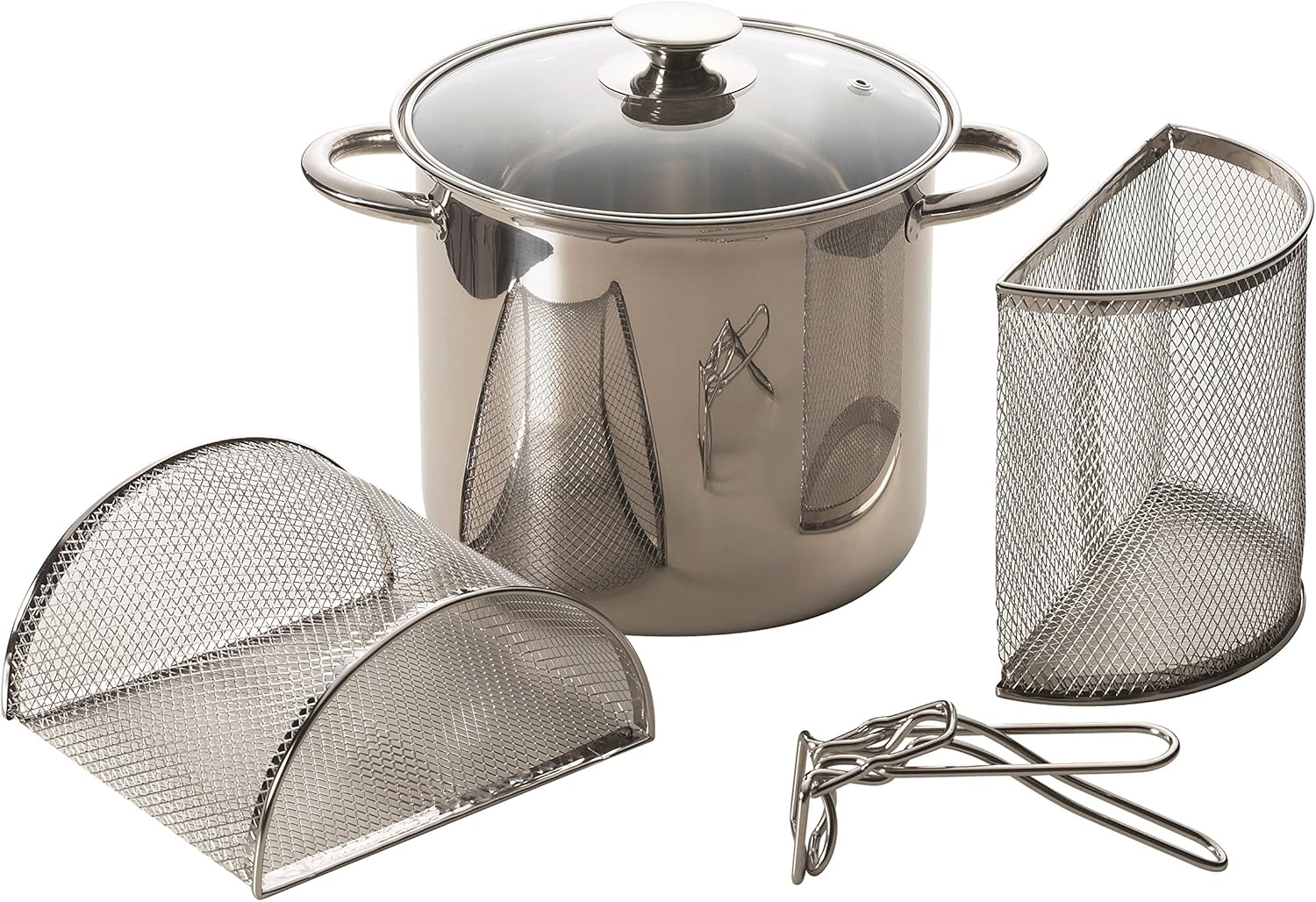 Excelsa 37513 Pasta Mix Pastaiola 5,5 Litri, Acciaio Inox 18/10