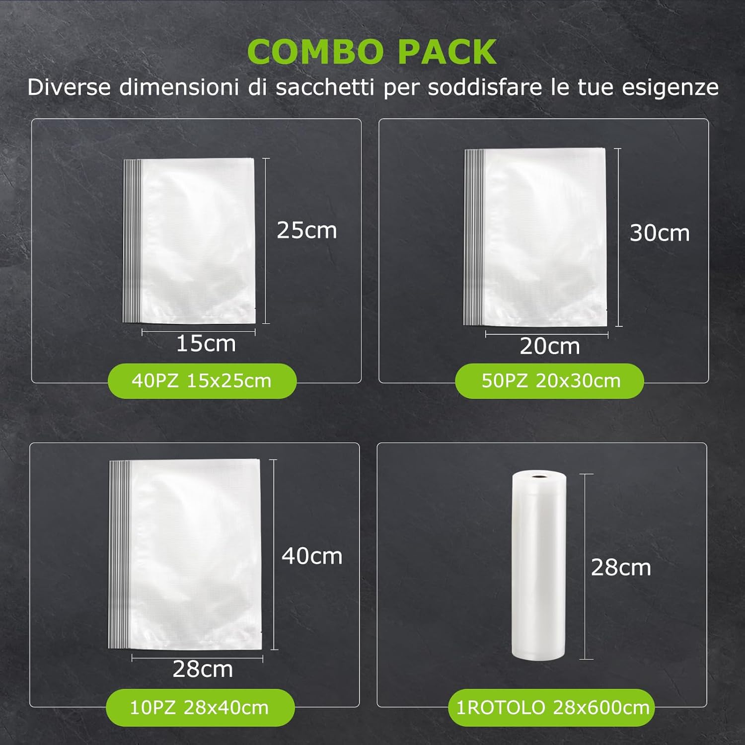 Bonsenkitchen Macchina Sottovuoto Alimenti 8 L/min - immagine 3