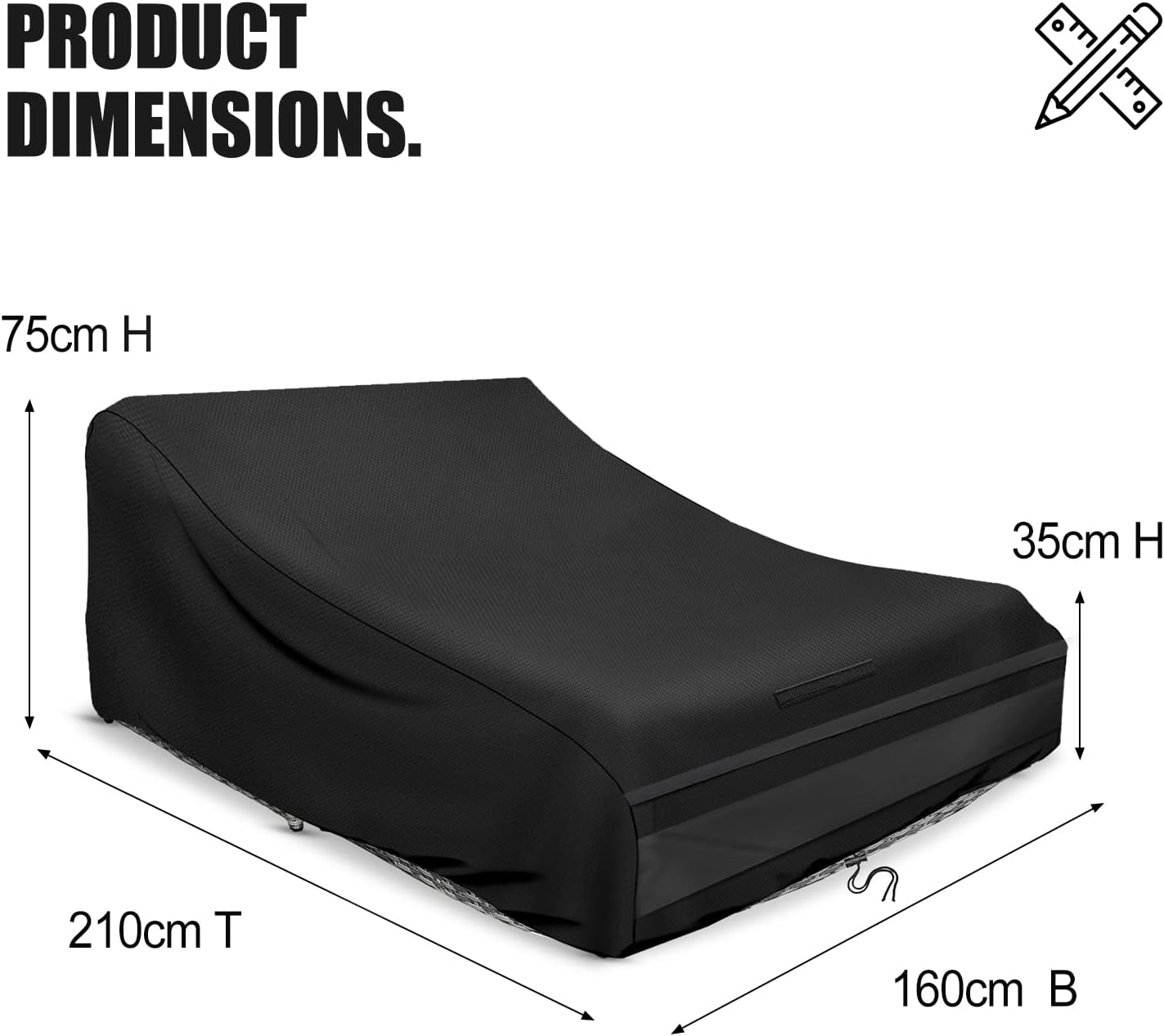 Schleuder Copri Lettino 2 Persone 210x160cm 420D - immagine 2