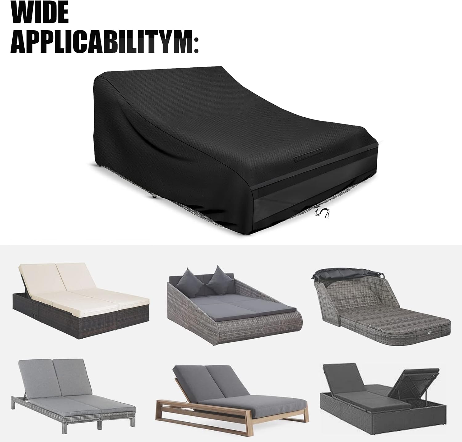 Schleuder Copri Lettino 2 Persone 210x160cm 420D - immagine 6