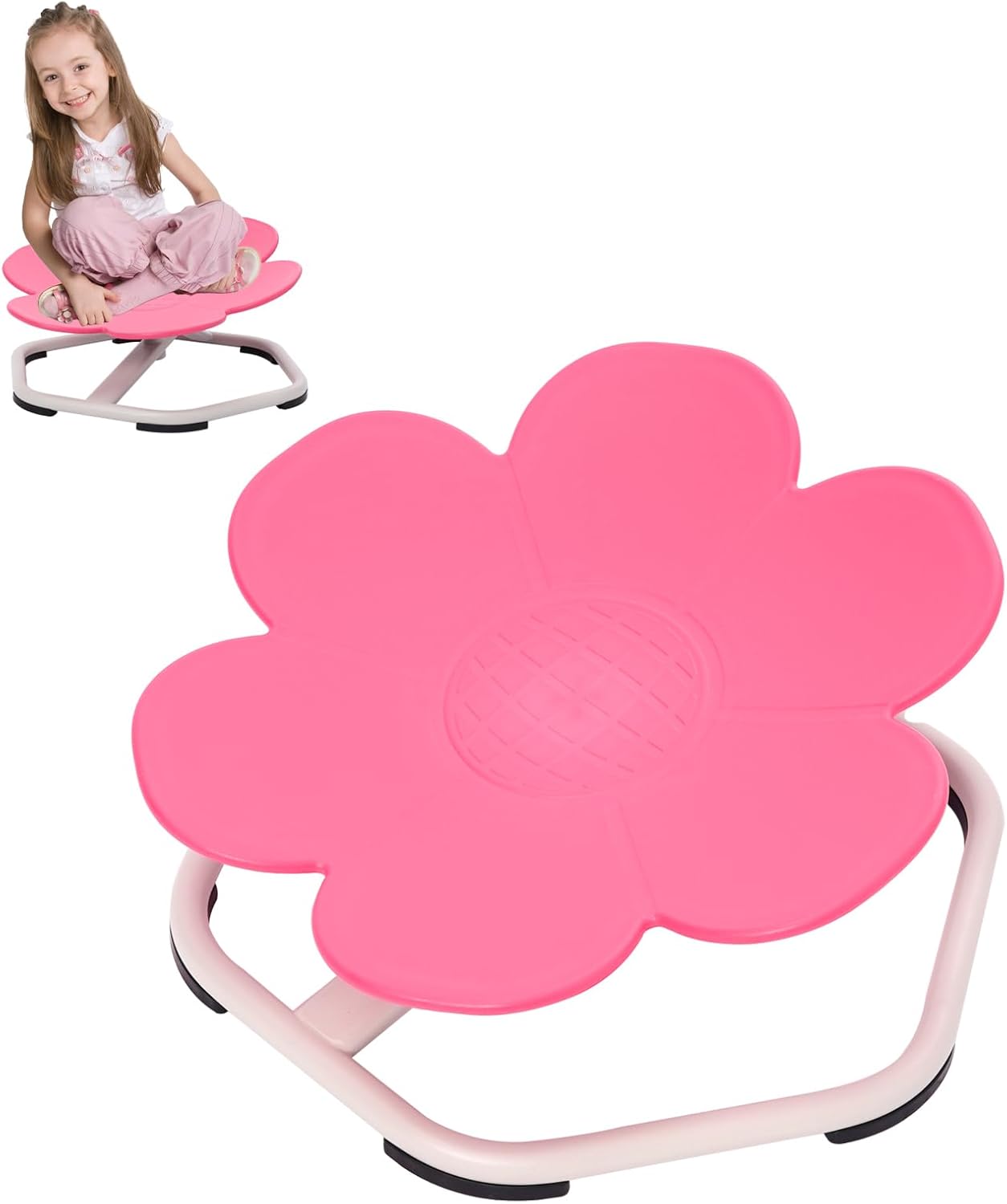 Siairo Sedia Sensory Girevole per Bambini, Rosa