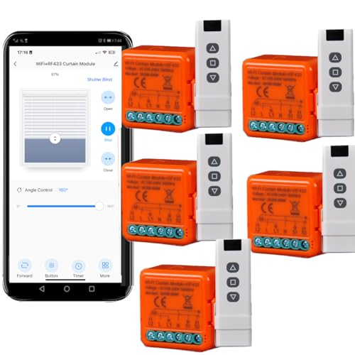 Yueyang Interruttore Tapparelle WiFi con Telecomando RF433mhz