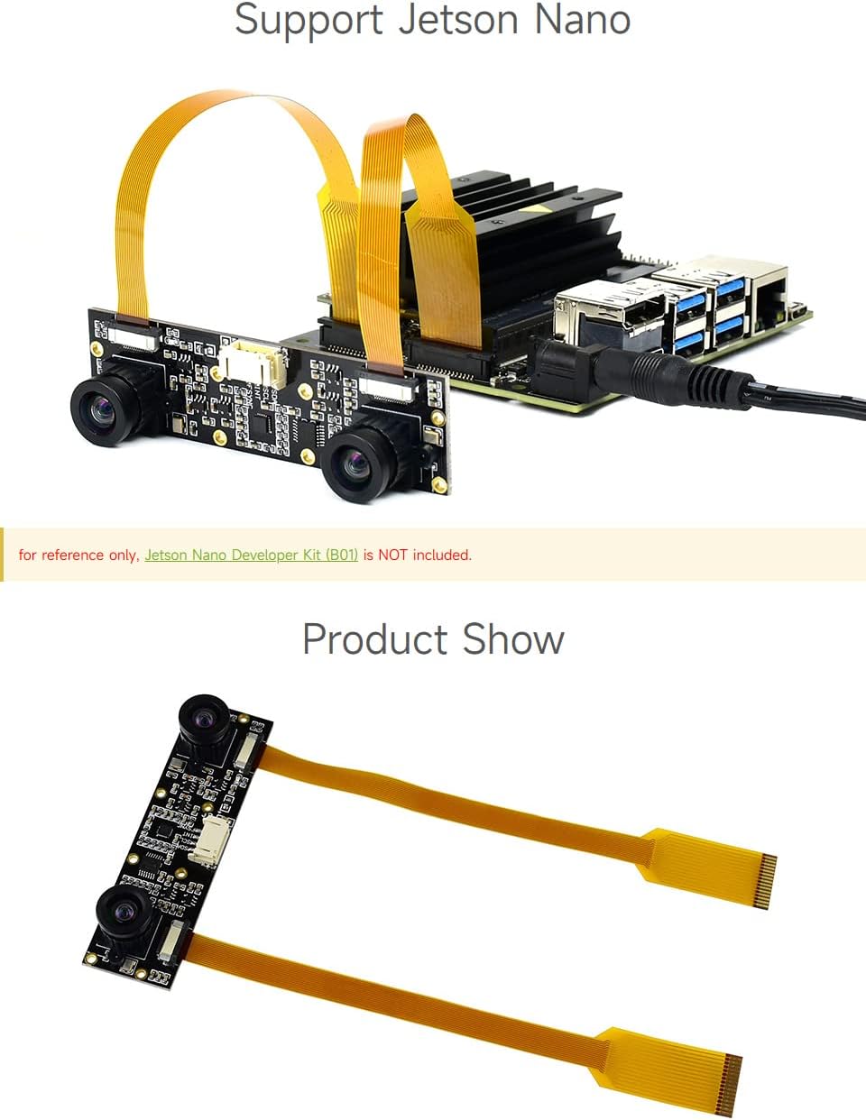 Waveshare IMX219-83 Stereo Camera 8MP Binoculare - immagine 7