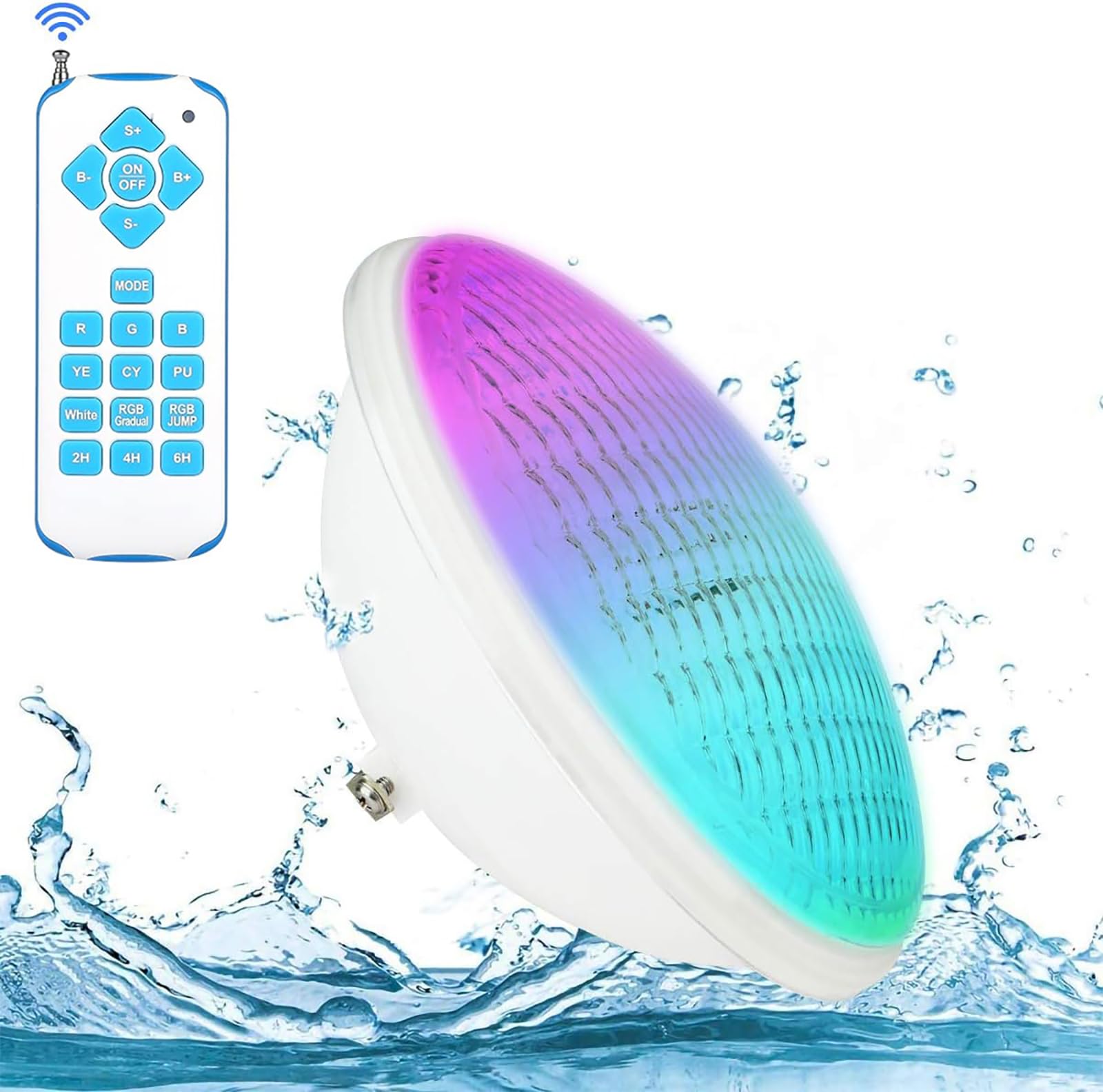 Kollniun Luce Piscina LED PAR56 RGB 20W con Telecomando