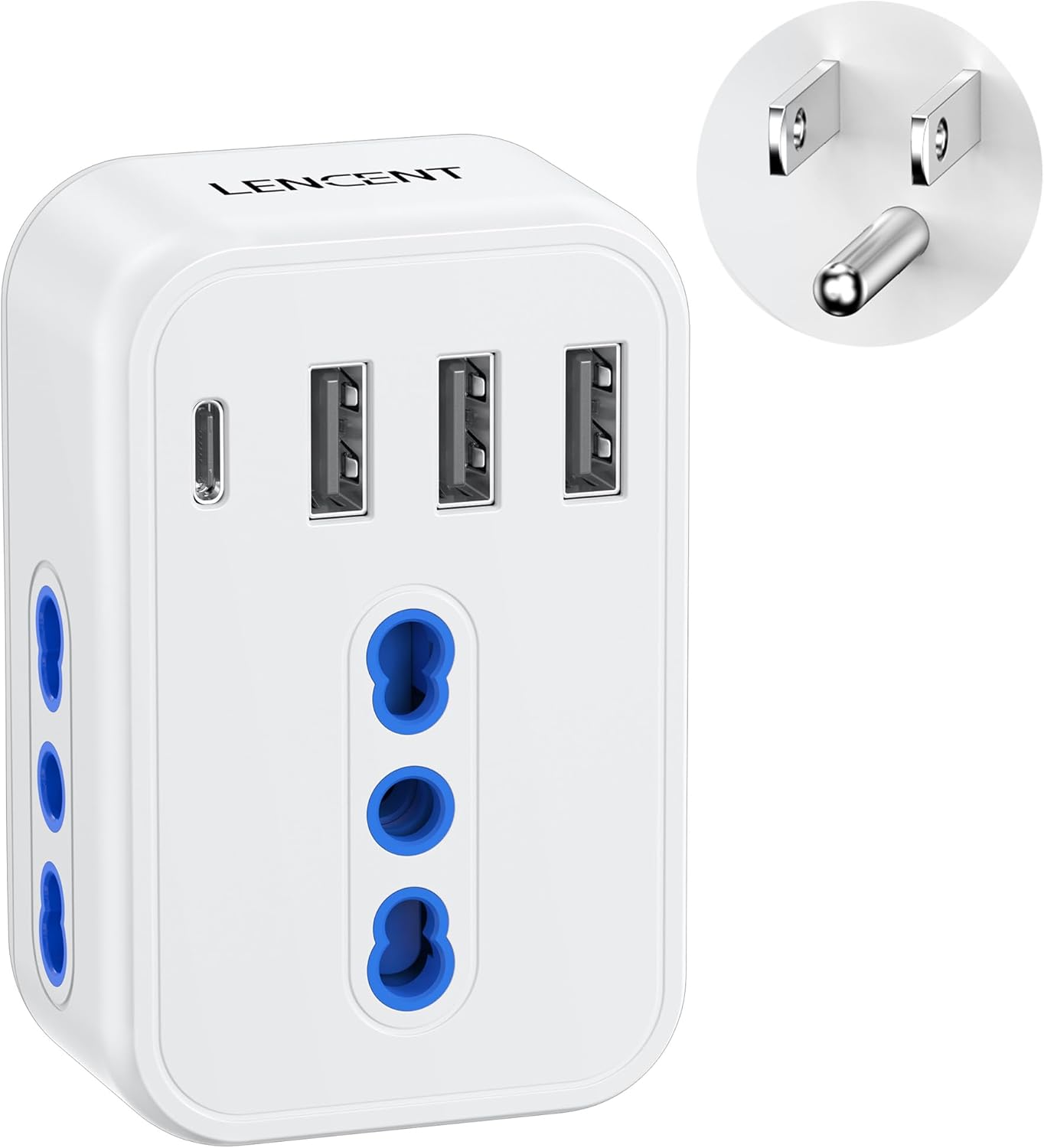 Lencent Adattatore Presa Americana da Viaggio - immagine 1