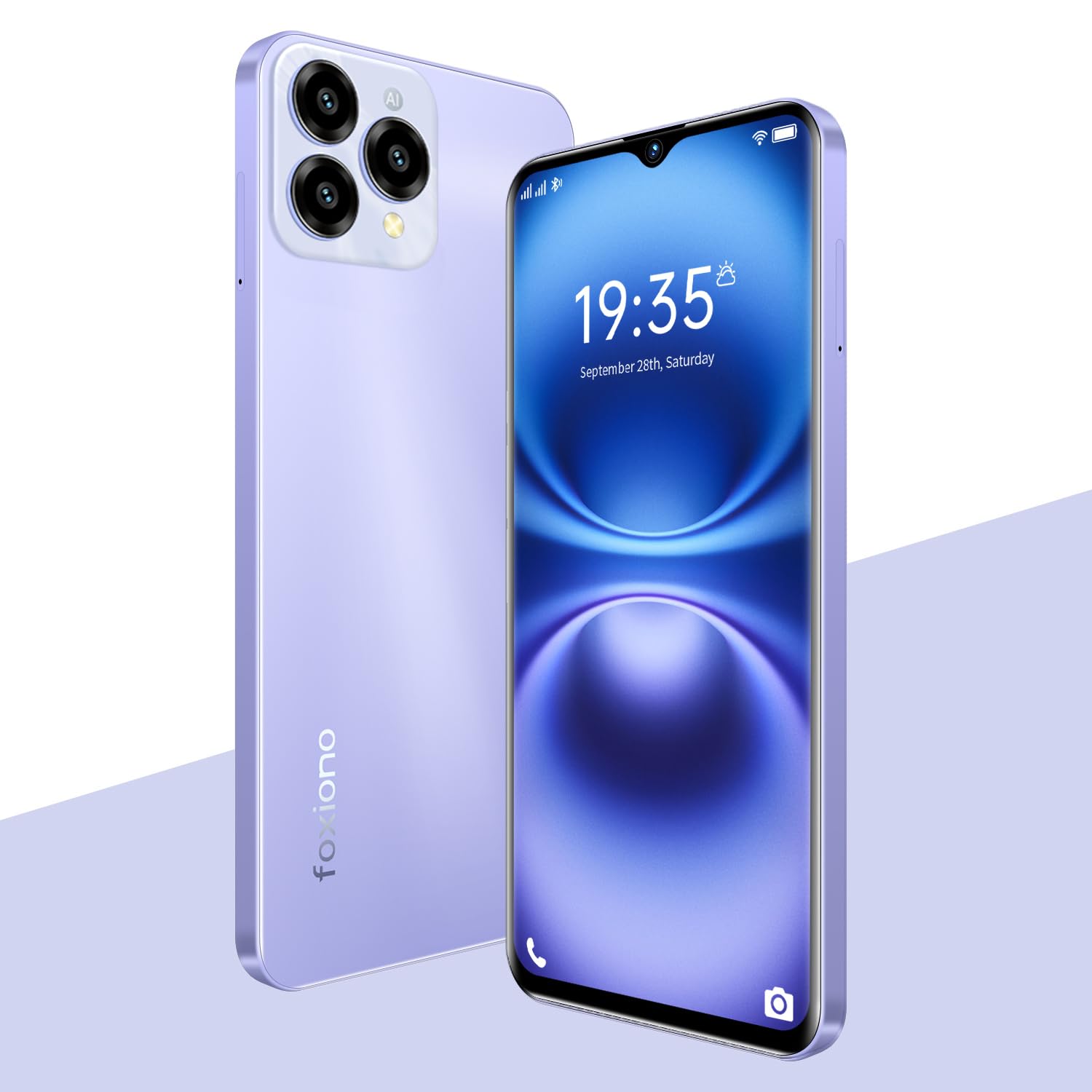 Foxiono Telefono Cellulare 6.6cm 4G LTE, Viola